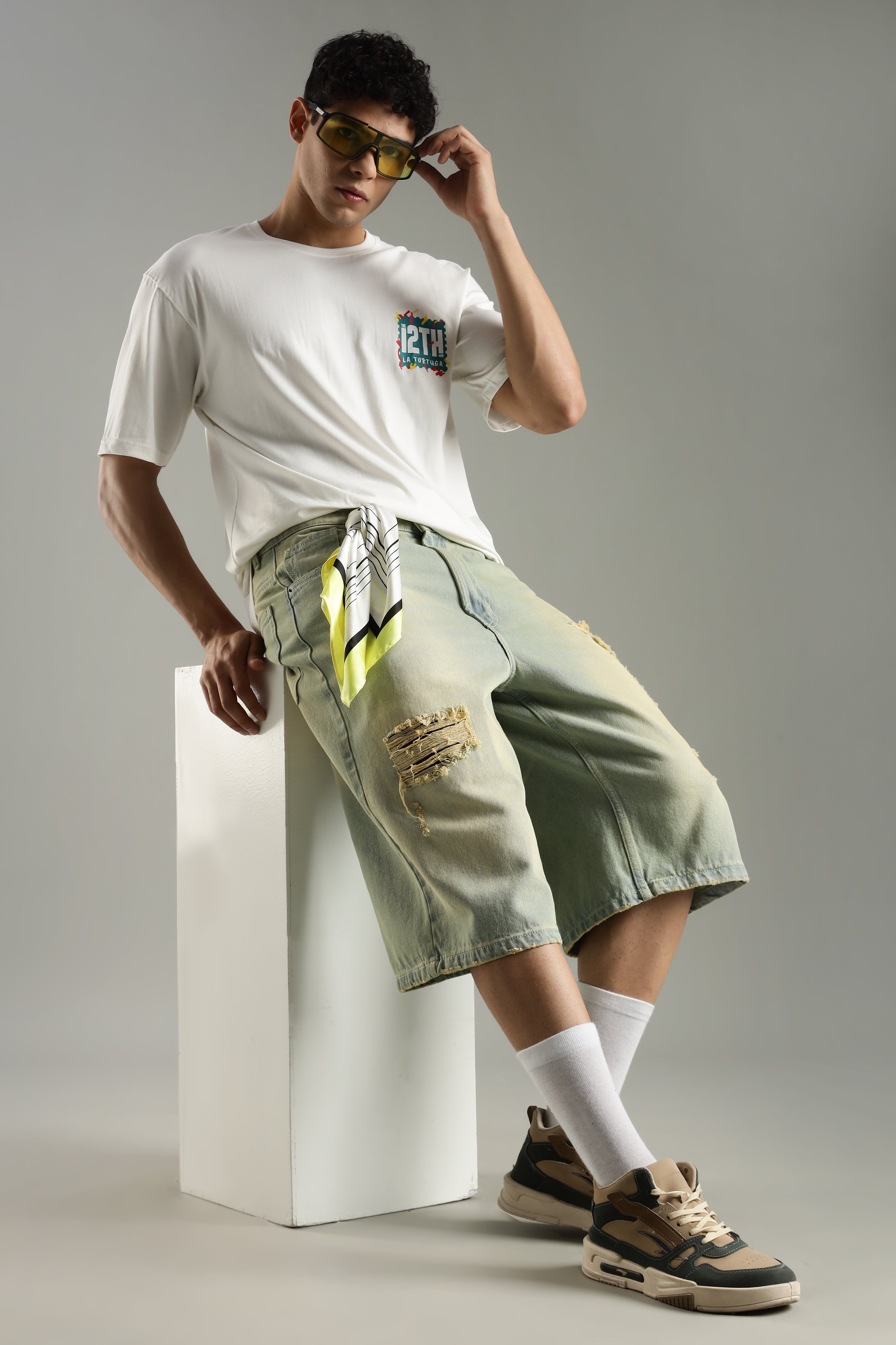 La Tortuga | Mbappe | Unisex Oversized Graphic T-Shirt | Drop-Shoulder | 180 GSM Biowashed Cotton