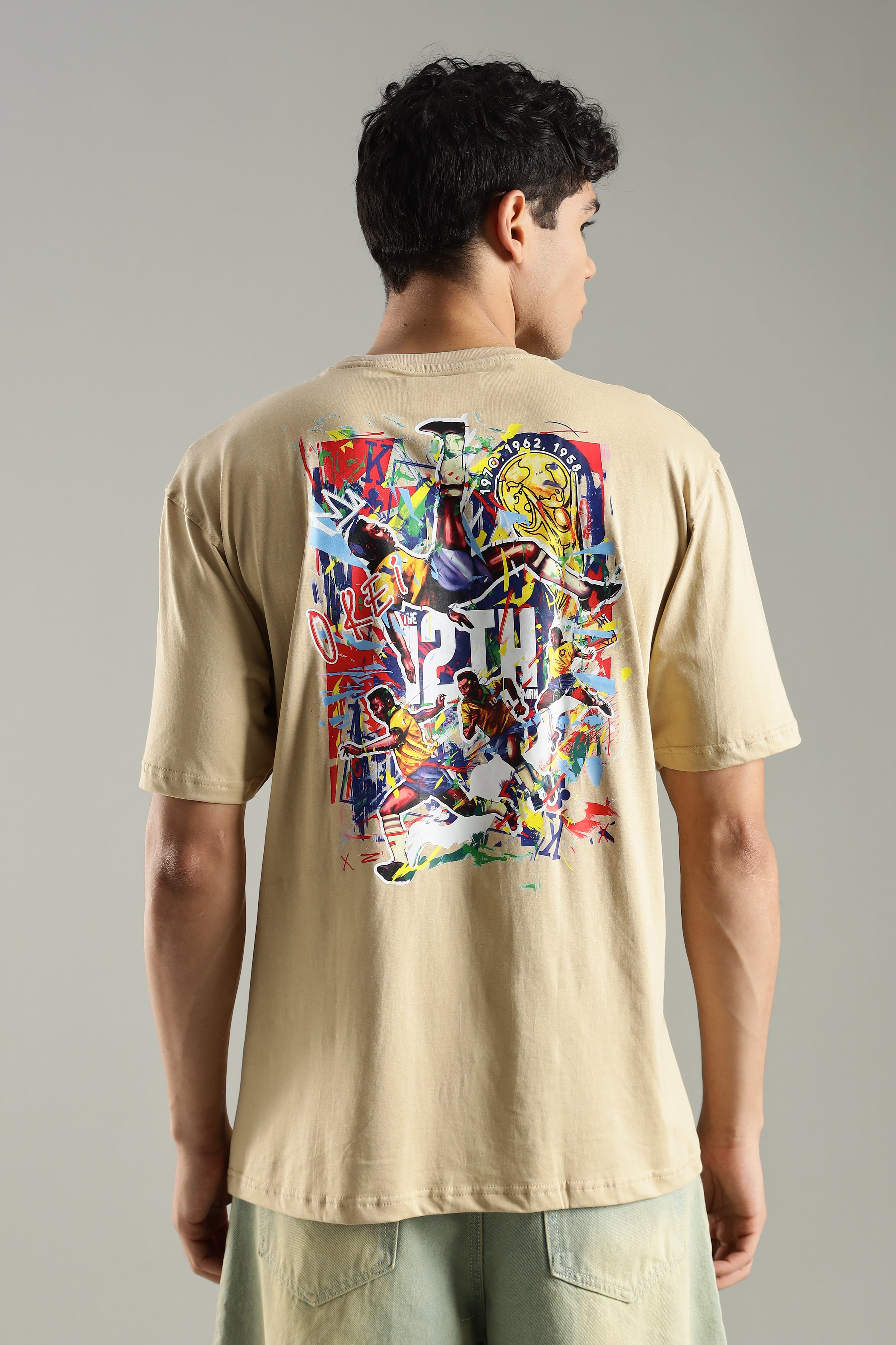 O REII | Pele | Unisex Oversized Graphic T-Shirt | Drop-Shoulder | 180 GSM Biowashed Cotton