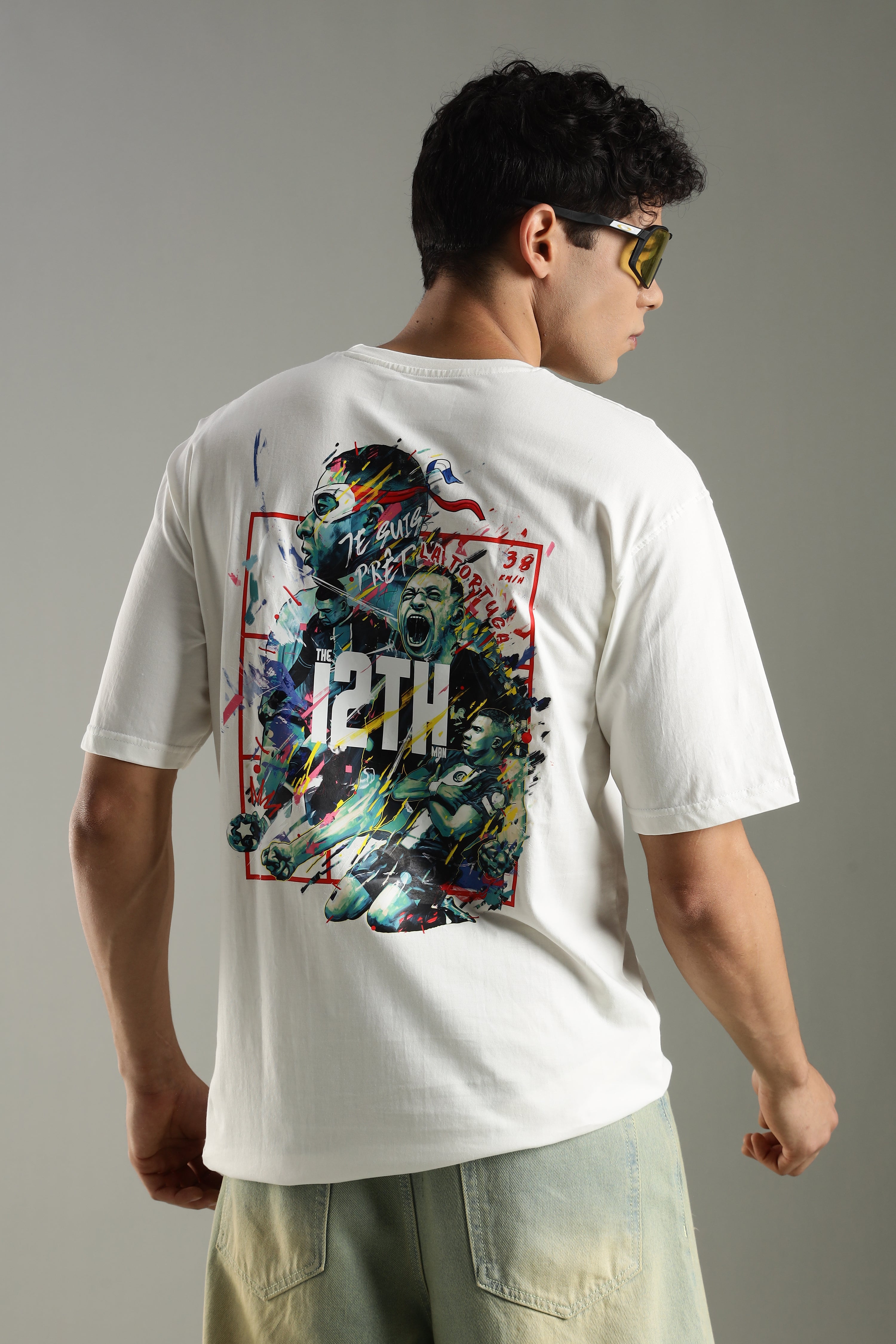 La Tortuga | Mbappe | Unisex Oversized Graphic T-Shirt | Drop-Shoulder | 180 GSM Biowashed Cotton
