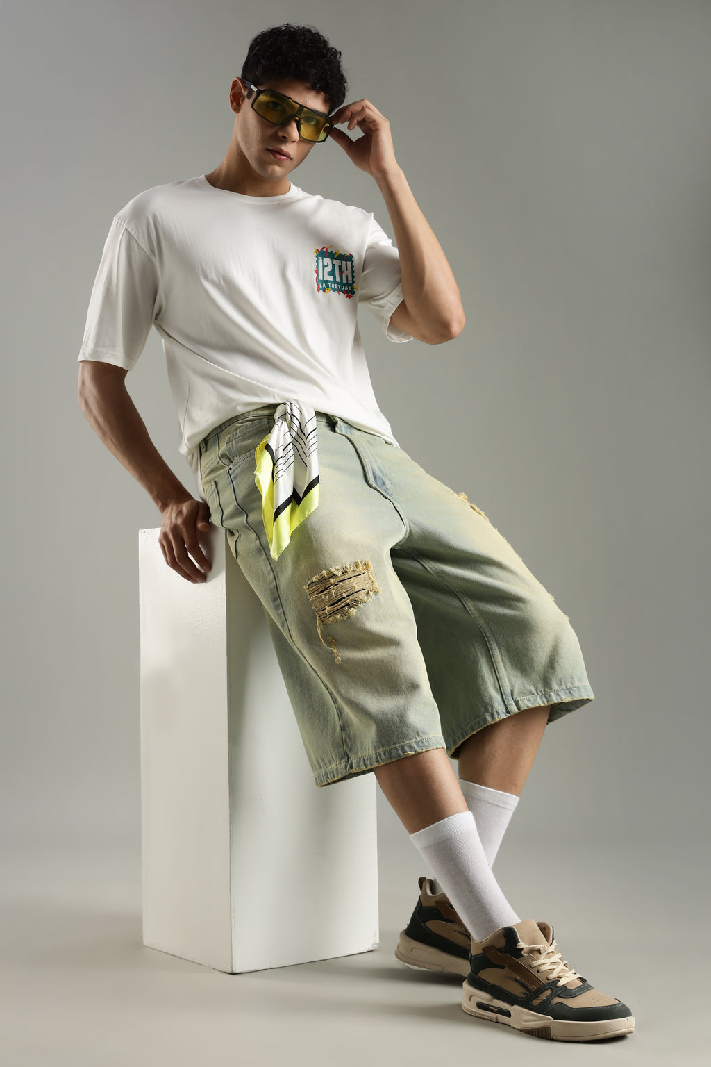 La Tortuga | Mbappe | Unisex Oversized Graphic T-Shirt | Drop-Shoulder | 180 GSM Biowashed Cotton
