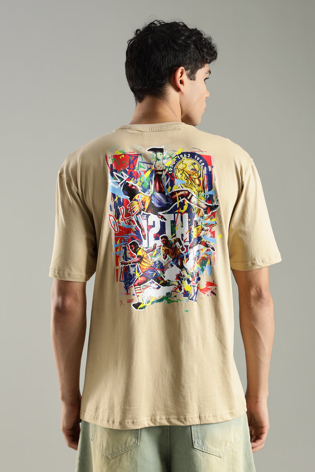 O REII | Pele | Unisex Oversized Graphic T-Shirt | Drop-Shoulder | 180 GSM Biowashed Cotton