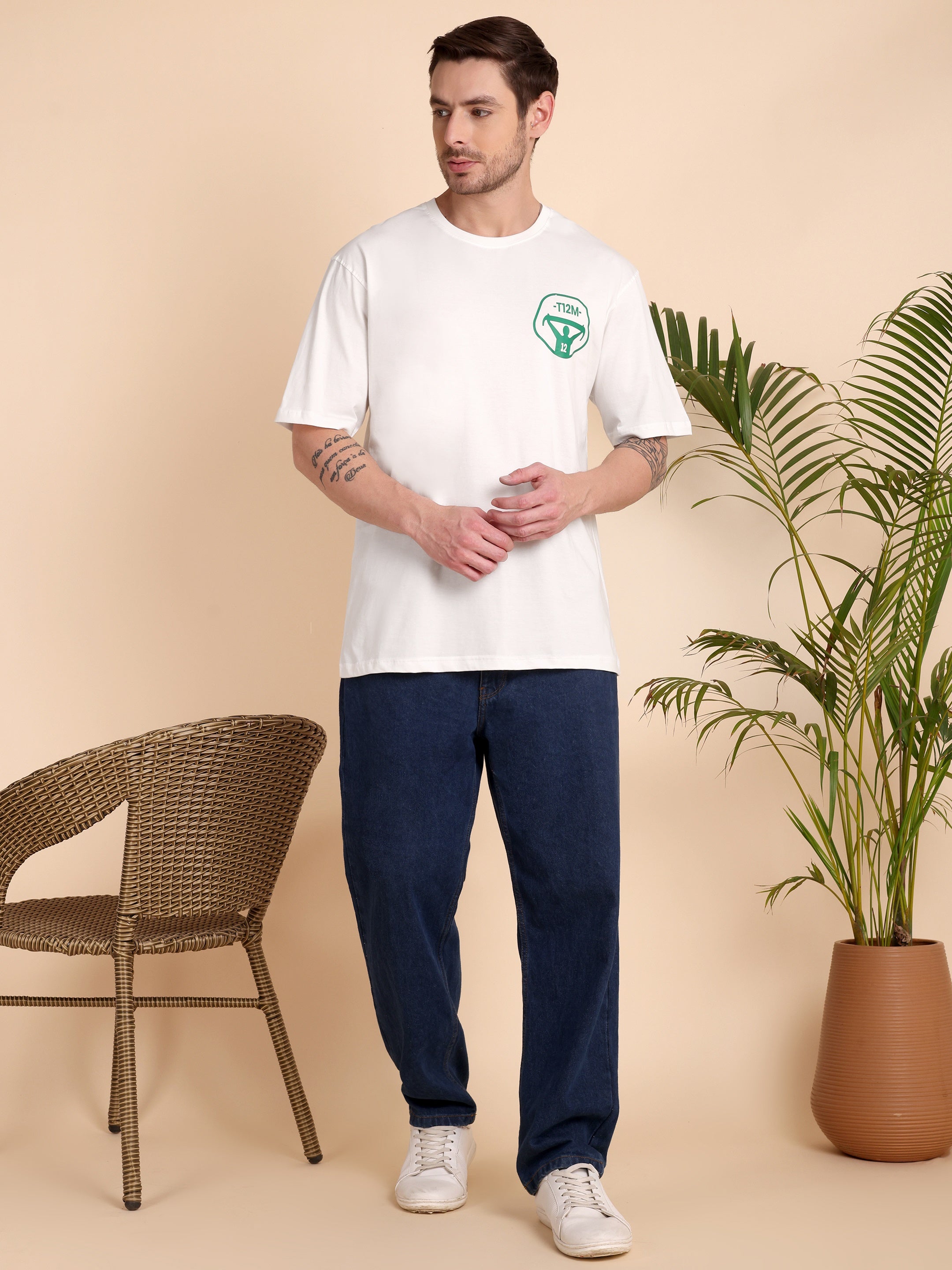 THE VANGUARD TEE | The Twelfth Man | Unisex Oversized Graphic T-Shirt | Drop-Shoulder | 180 GSM Biowashed Cotton