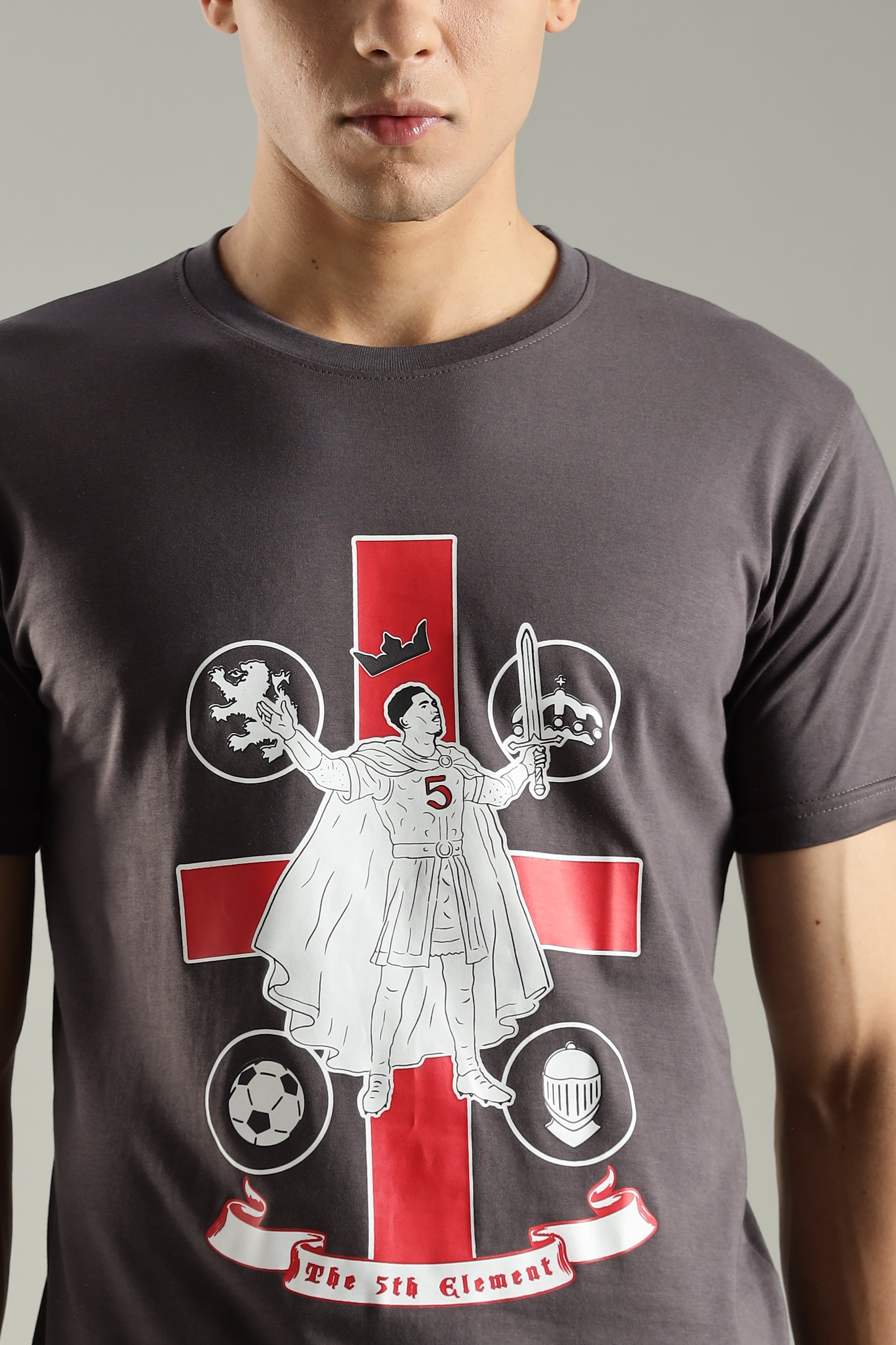 5TH ELEMENT | Jude Bellingham | Unisex Regular Fit Graphic T-Shirt | 180 GSM Biowashed Cotton