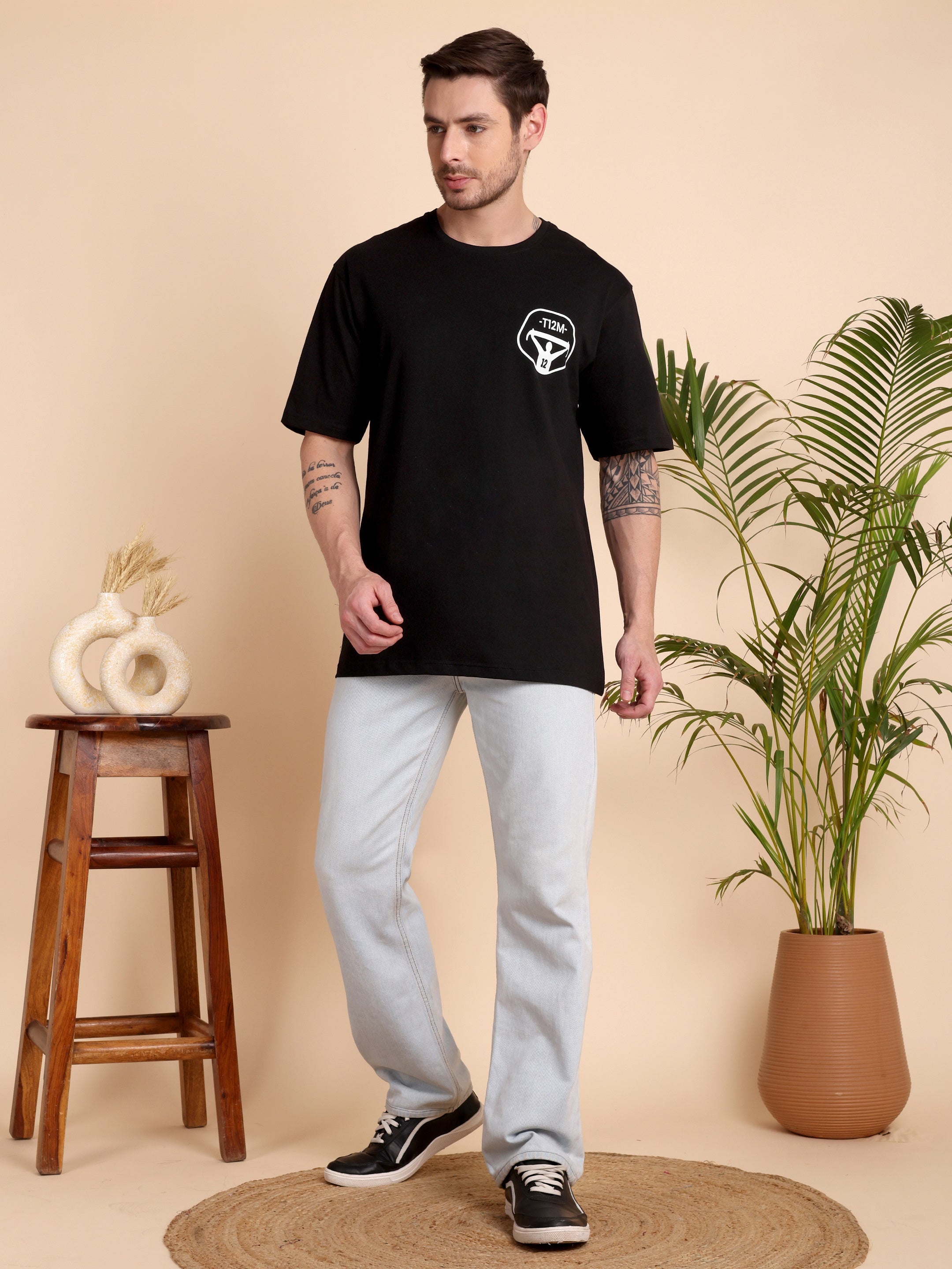 THE VANGUARD TEE | The Twelfth Man | Unisex Oversized Graphic T-Shirt | Drop-Shoulder | 180 GSM Biowashed Cotton