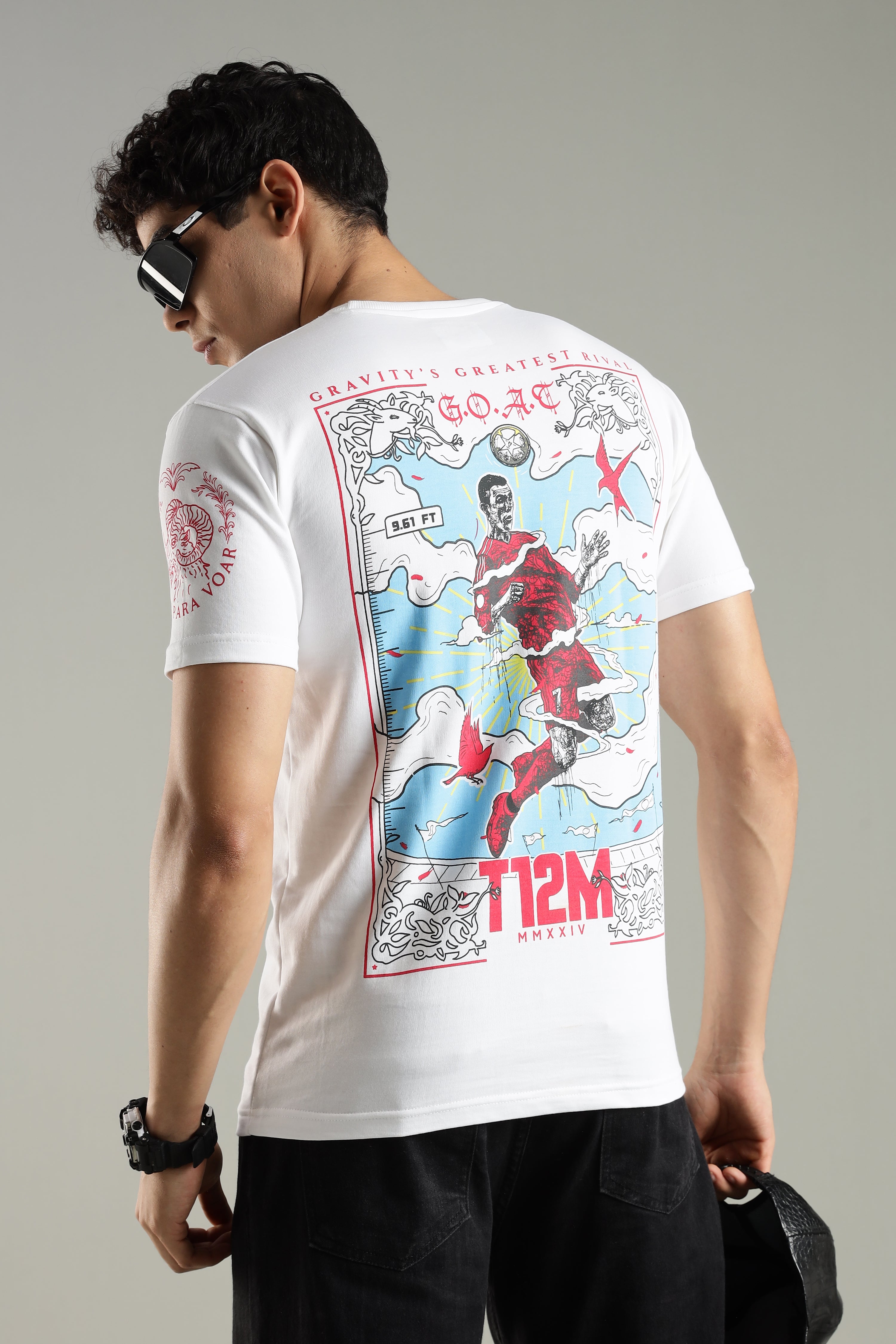 AIR 7 - GOAT EDITION | Cristiano Ronaldo | Unisex Regular Fit Graphic T-Shirt | 180 GSM Biowashed Cotton