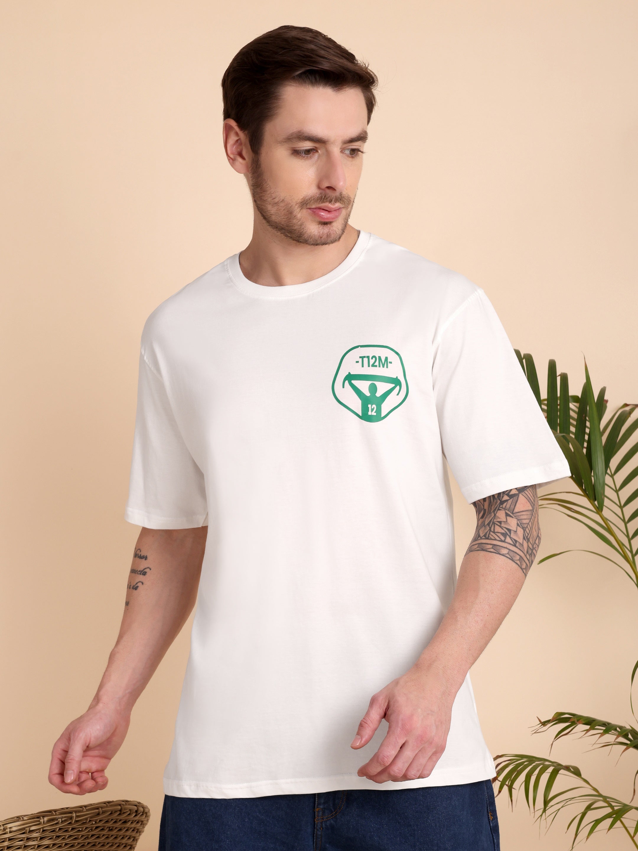 THE VANGUARD TEE | The Twelfth Man | Unisex Oversized Graphic T-Shirt | Drop-Shoulder | 180 GSM Biowashed Cotton