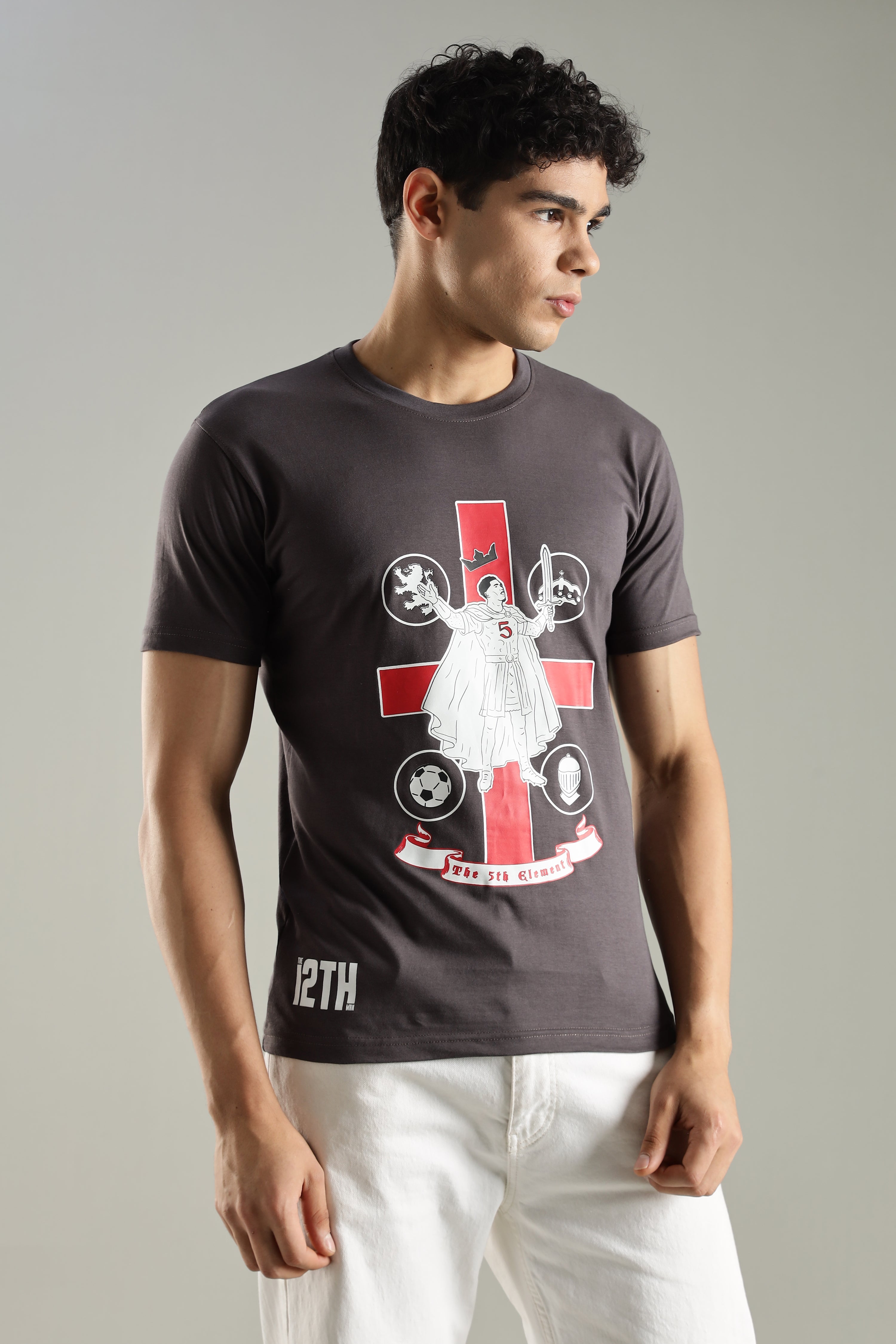 5TH ELEMENT | Jude Bellingham | Unisex Regular Fit Graphic T-Shirt | 180 GSM Biowashed Cotton