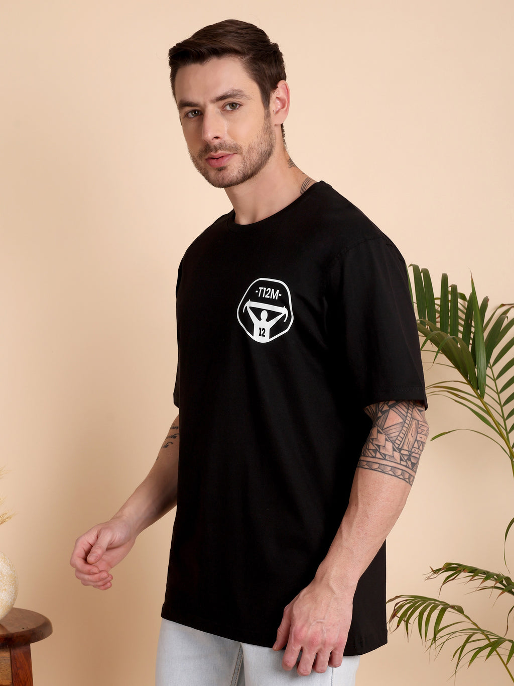 THE VANGUARD TEE | The Twelfth Man | Unisex Oversized Graphic T-Shirt | Drop-Shoulder | 180 GSM Biowashed Cotton