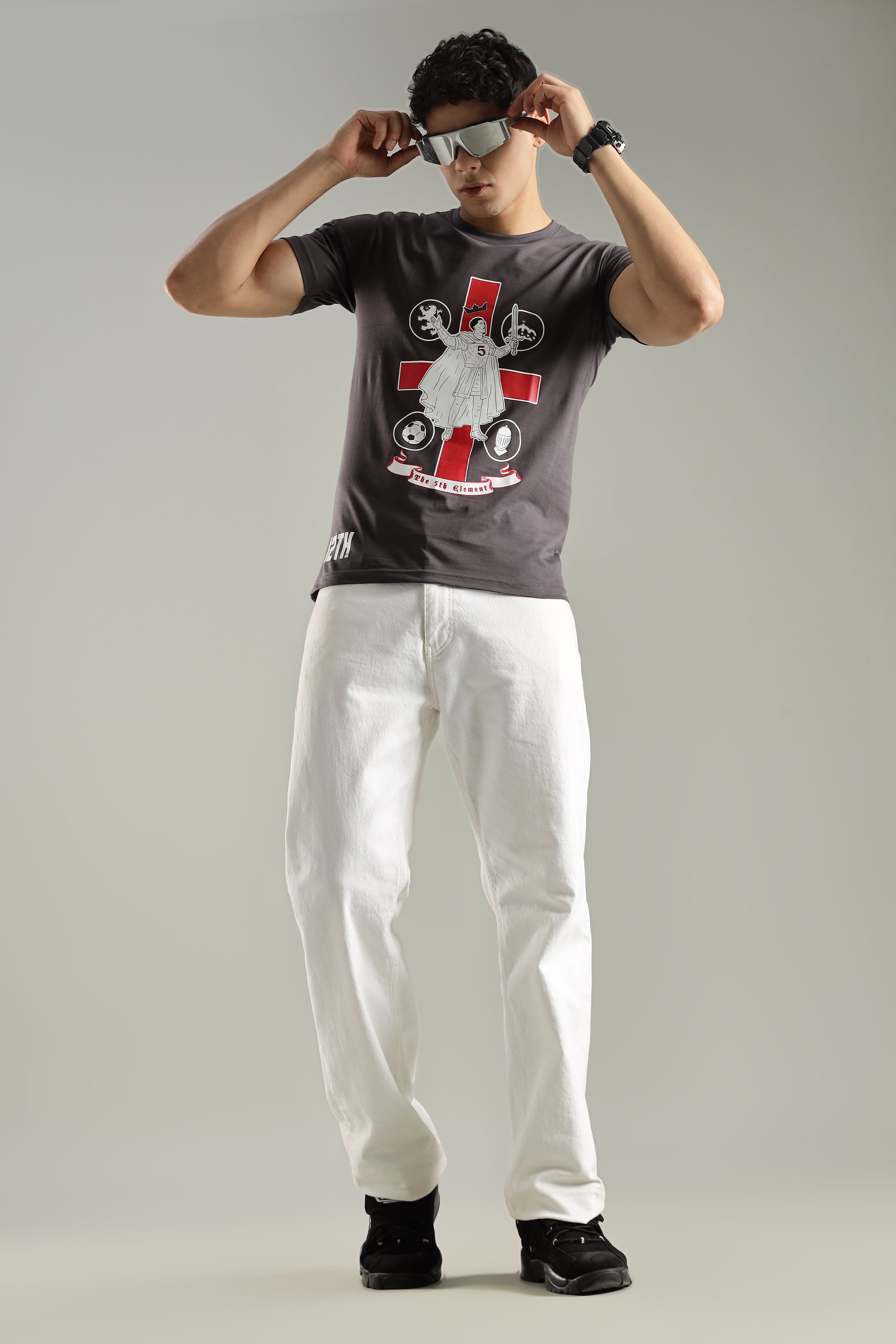 5TH ELEMENT | Jude Bellingham | Unisex Regular Fit Graphic T-Shirt | 180 GSM Biowashed Cotton