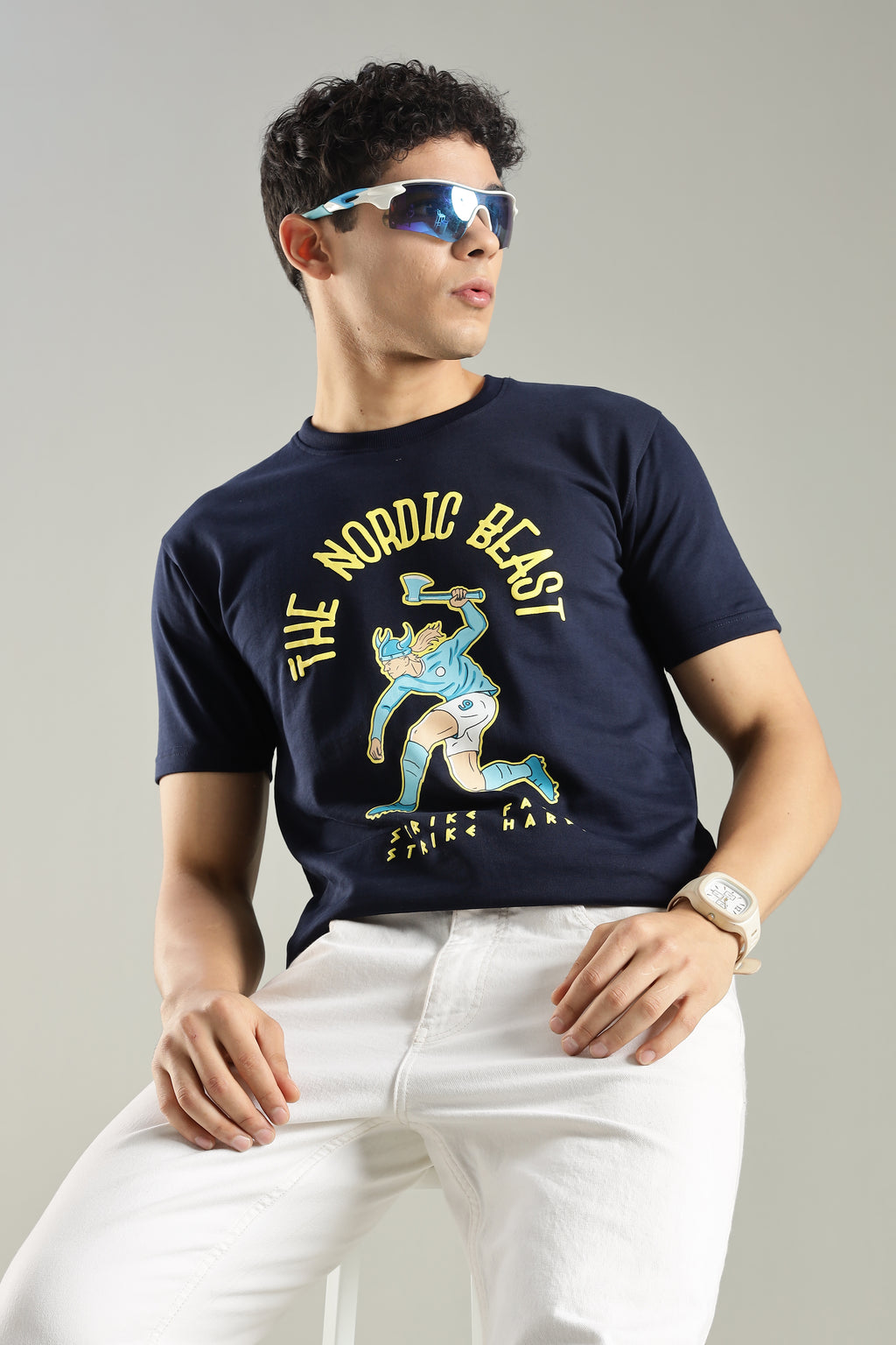 NORDIC BEAST | Haaland | Unisex Regular Fit Graphic T-Shirt | 180 GSM Biowashed Cotton