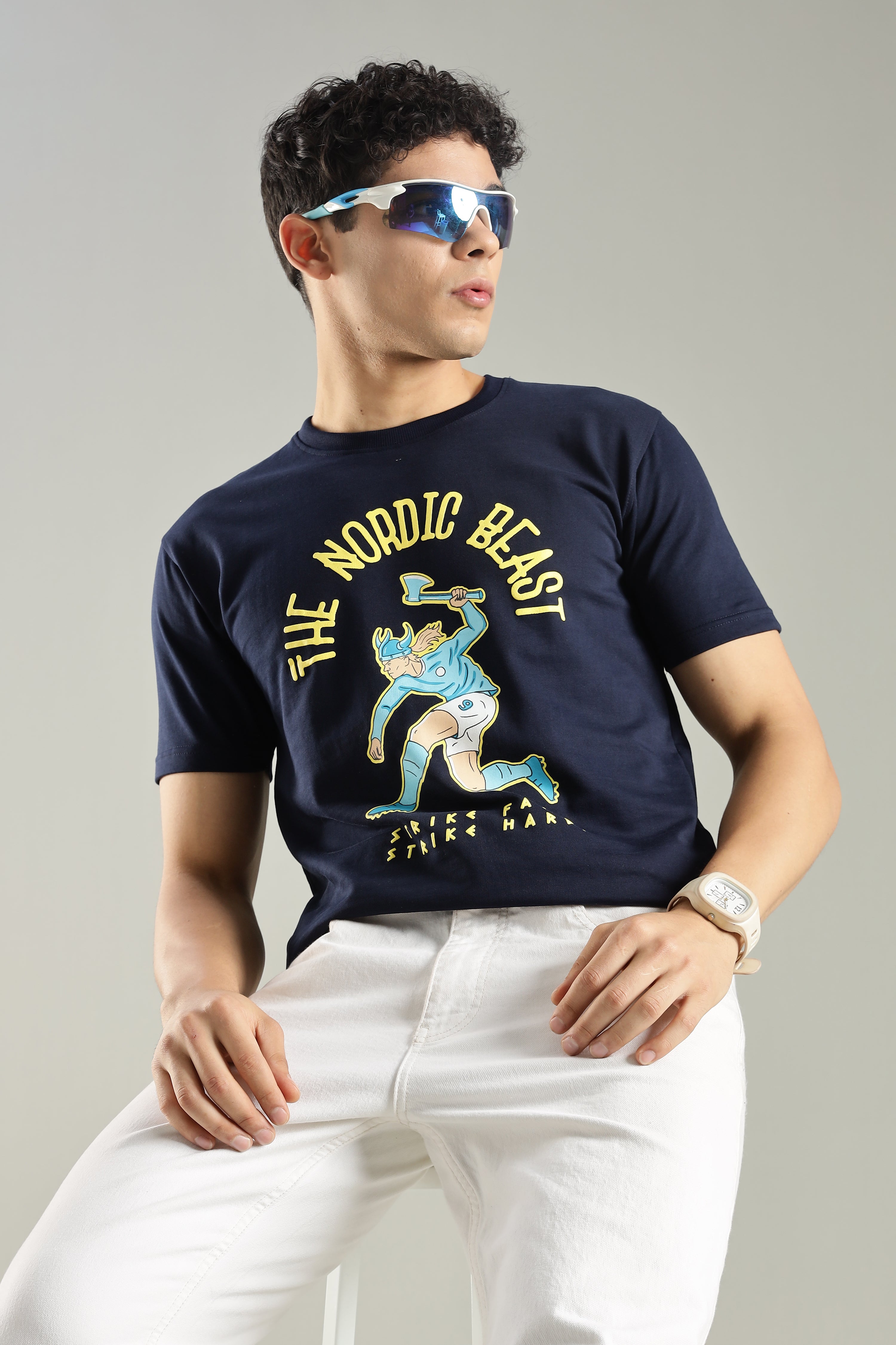 NORDIC BEAST | Haaland | Unisex Regular Fit Graphic T-Shirt | 180 GSM Biowashed Cotton