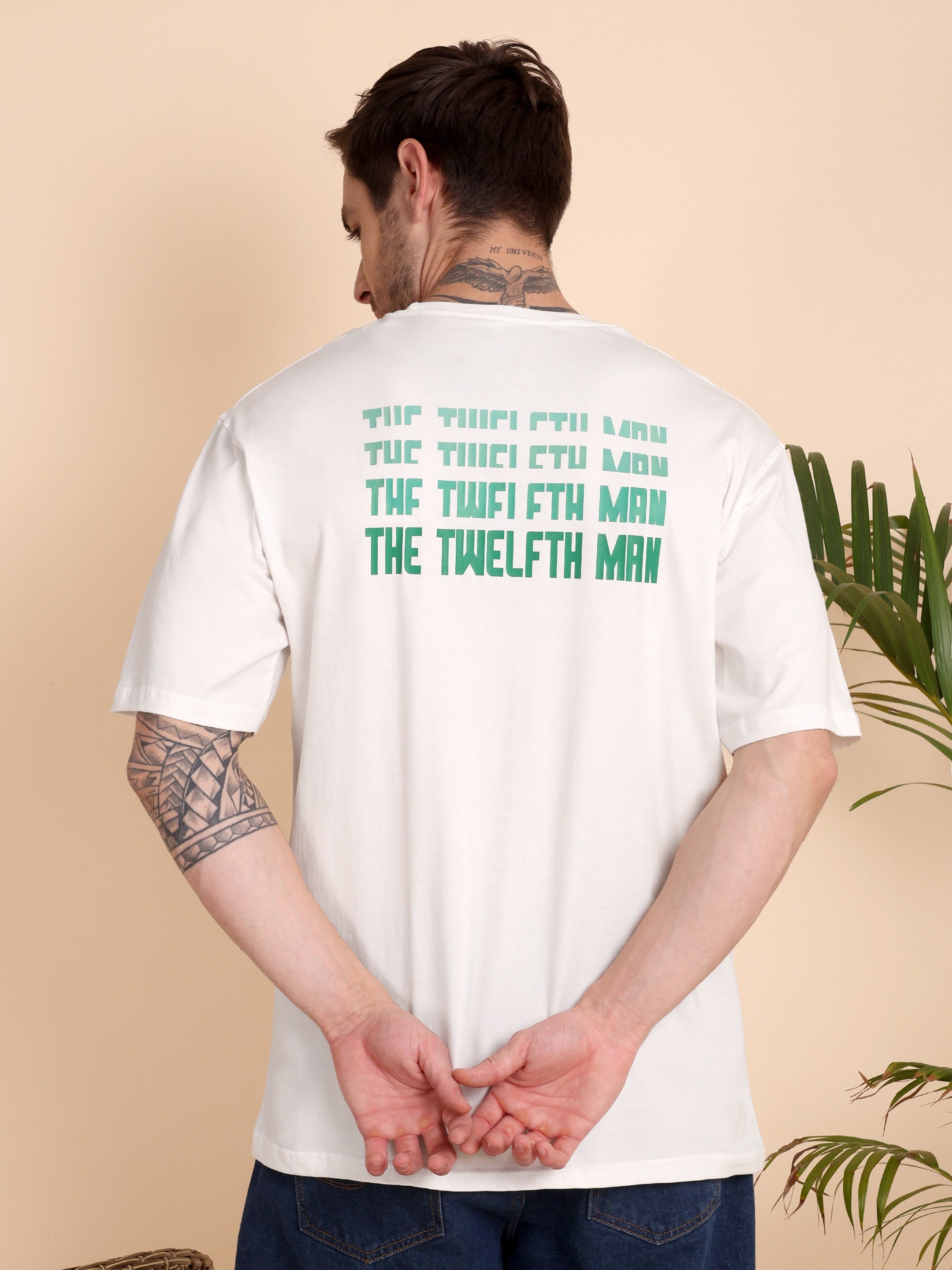 THE VANGUARD TEE | The Twelfth Man | Unisex Oversized Graphic T-Shirt | Drop-Shoulder | 180 GSM Biowashed Cotton