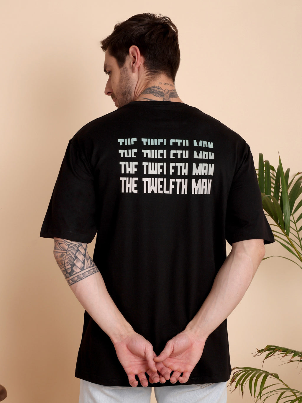 THE VANGUARD TEE | The Twelfth Man | Unisex Oversized Graphic T-Shirt | Drop-Shoulder | 180 GSM Biowashed Cotton