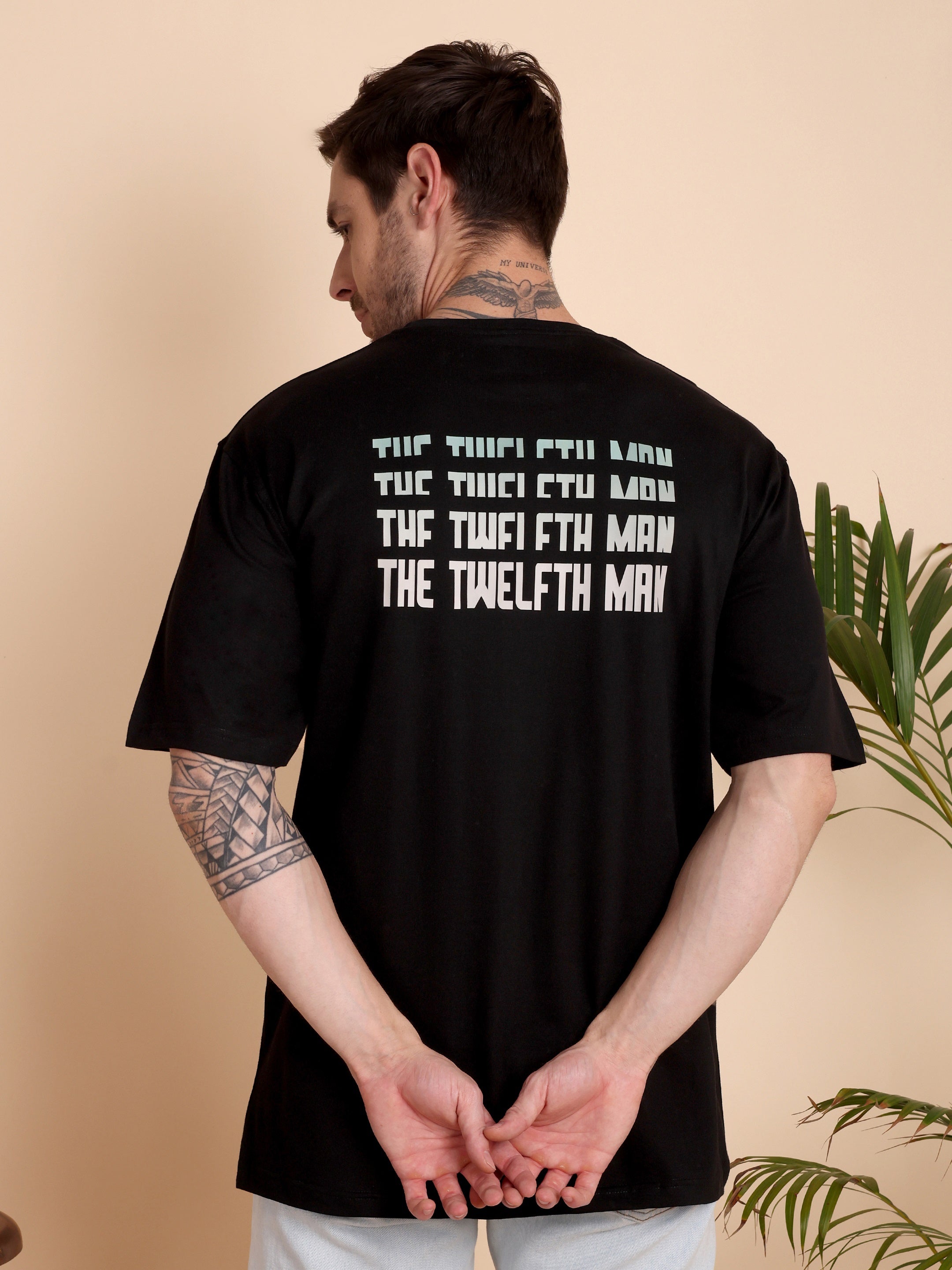 THE VANGUARD TEE | The Twelfth Man | Unisex Oversized Graphic T-Shirt | Drop-Shoulder | 180 GSM Biowashed Cotton