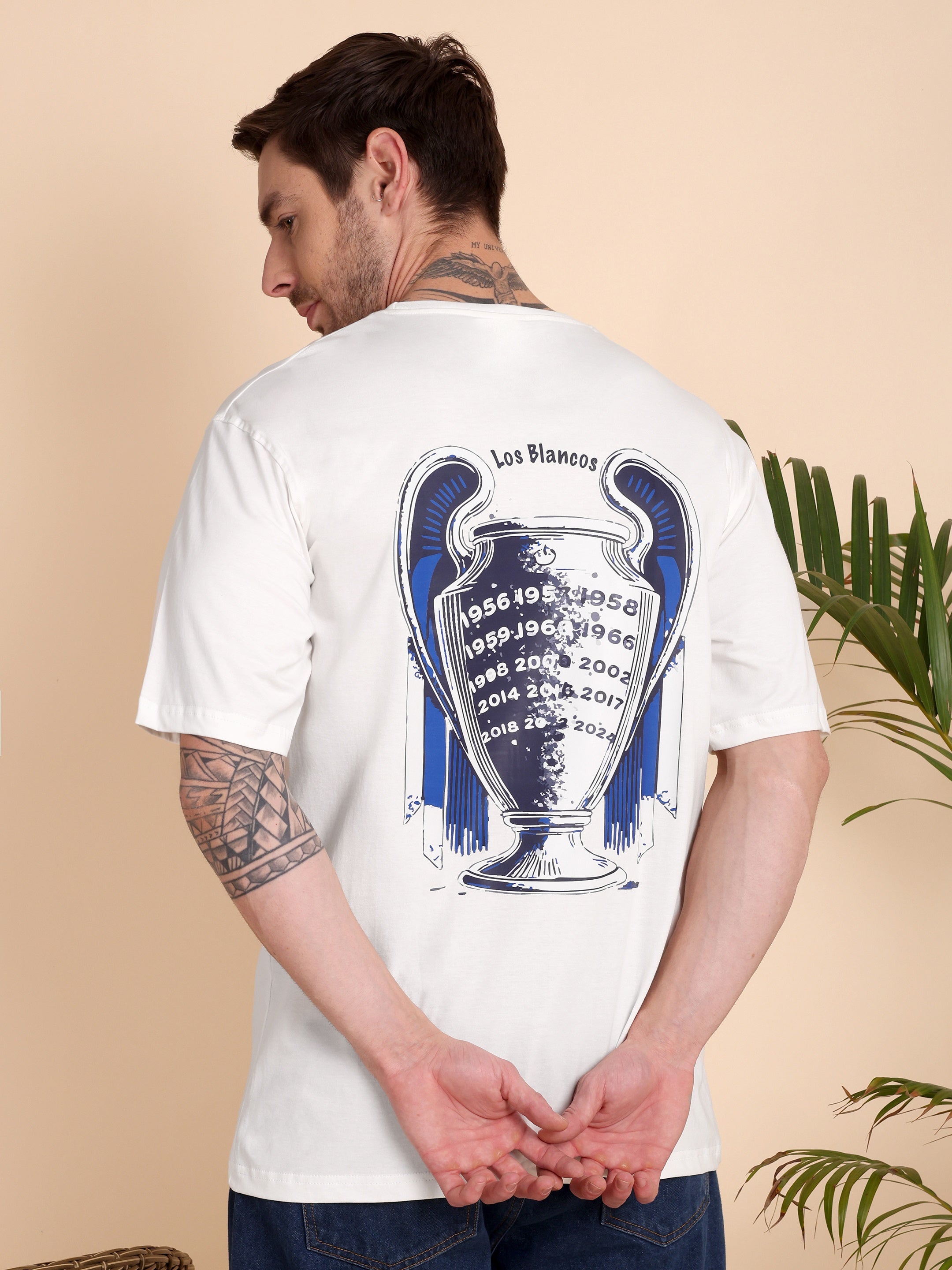 THE ETERNAL GLORY | Real Madrid | Unisex Oversized Graphic T-Shirt | Drop Shoulder | 180 GSM Biowashed Cotton