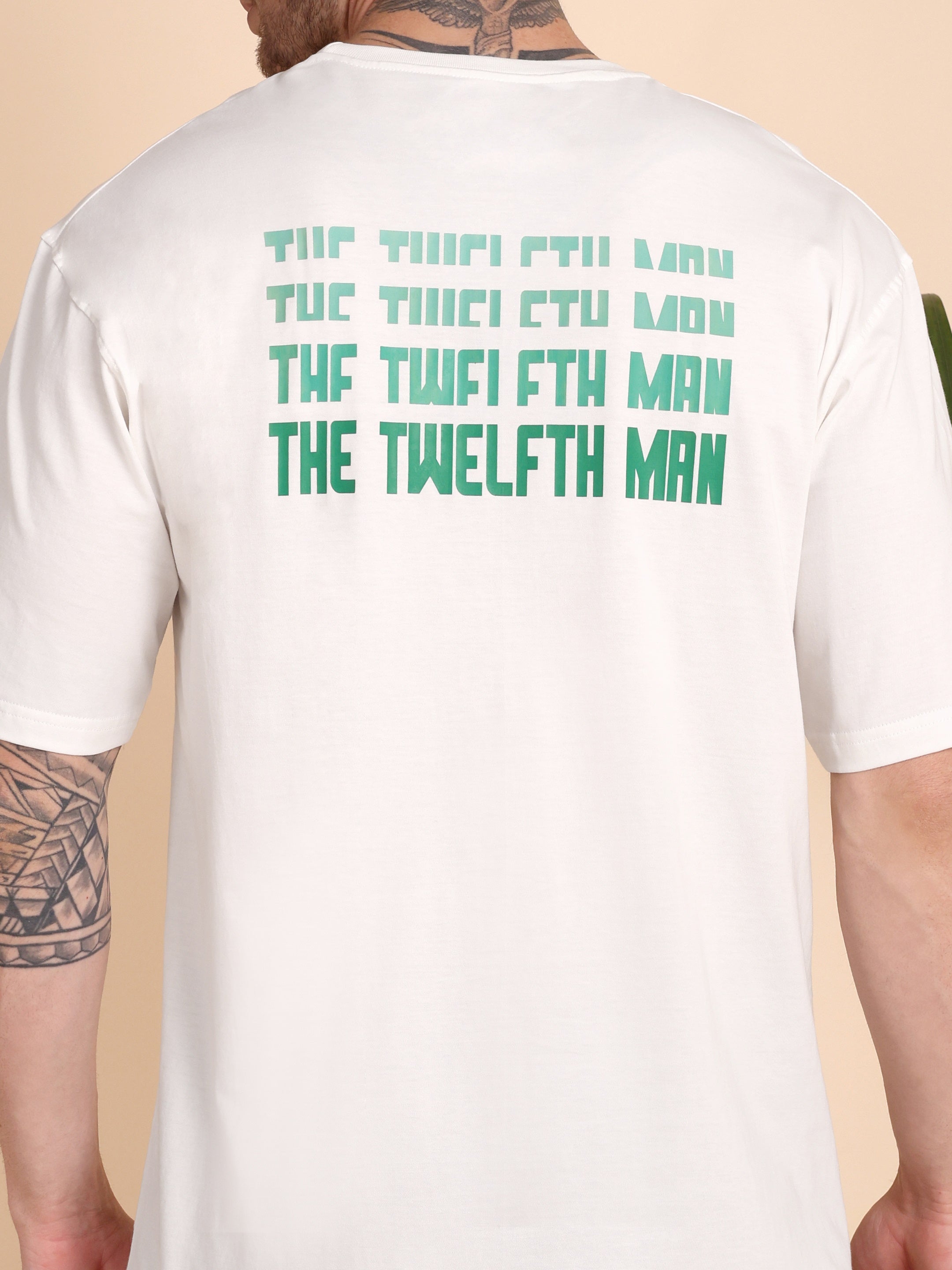 THE VANGUARD TEE | The Twelfth Man | Unisex Oversized Graphic T-Shirt | Drop-Shoulder | 180 GSM Biowashed Cotton