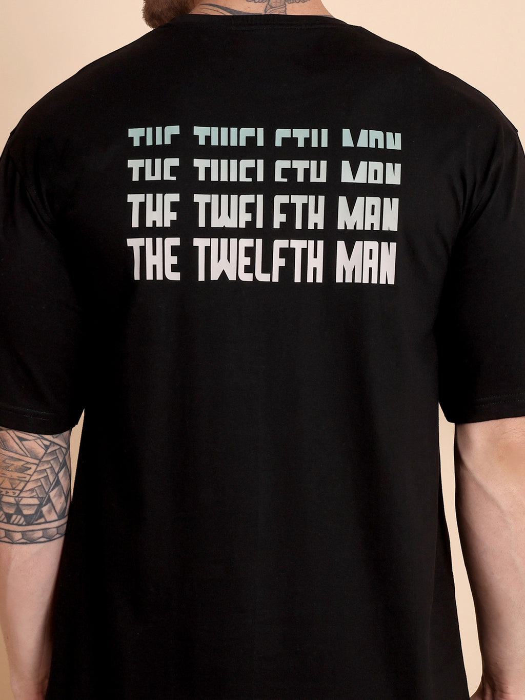 THE VANGUARD TEE | The Twelfth Man | Unisex Oversized Graphic T-Shirt | Drop-Shoulder | 180 GSM Biowashed Cotton
