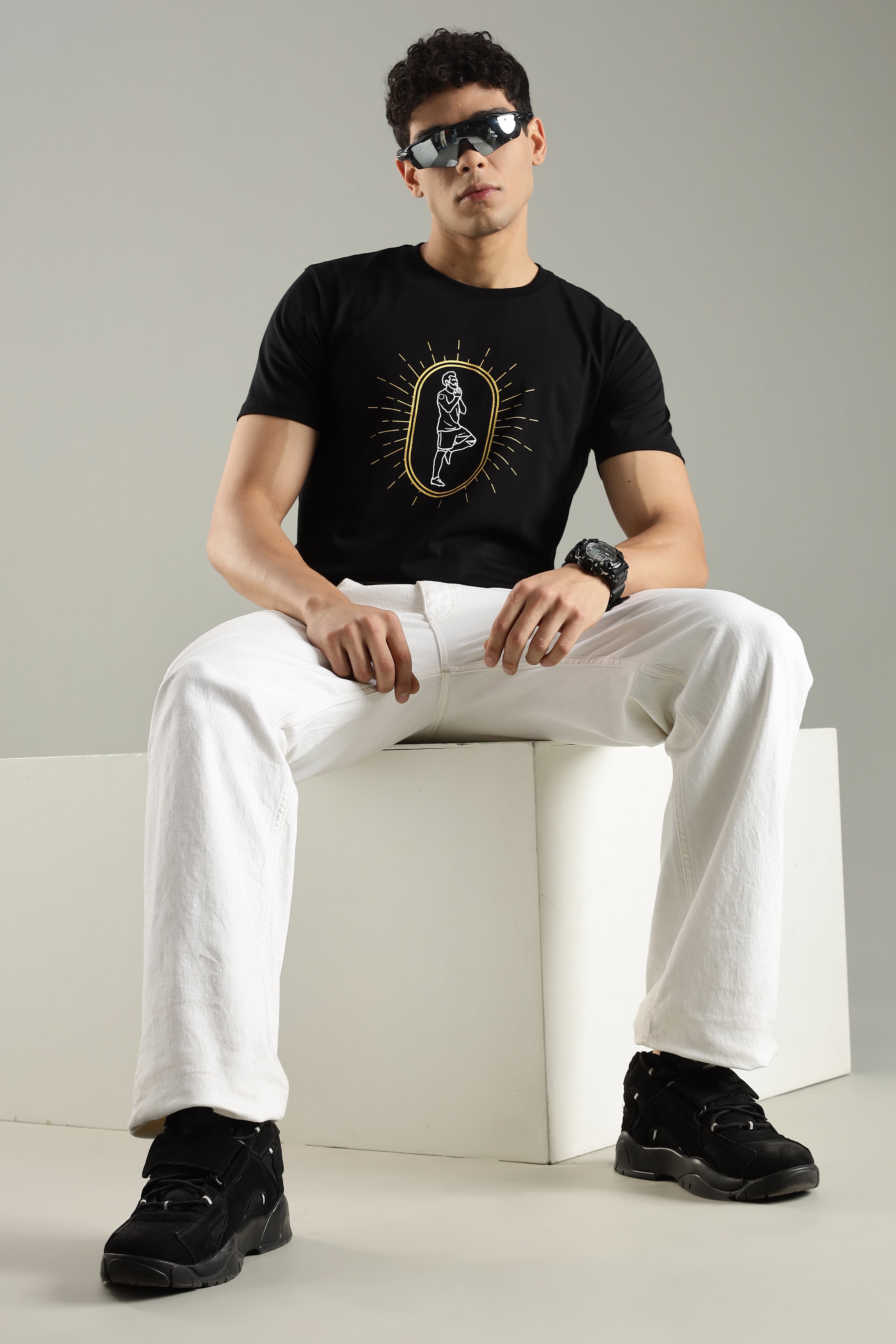 PHARAOH | Mo Salah | Unisex Regular Fit Graphic T-Shirt | 180 GSM Biowashed Cotton