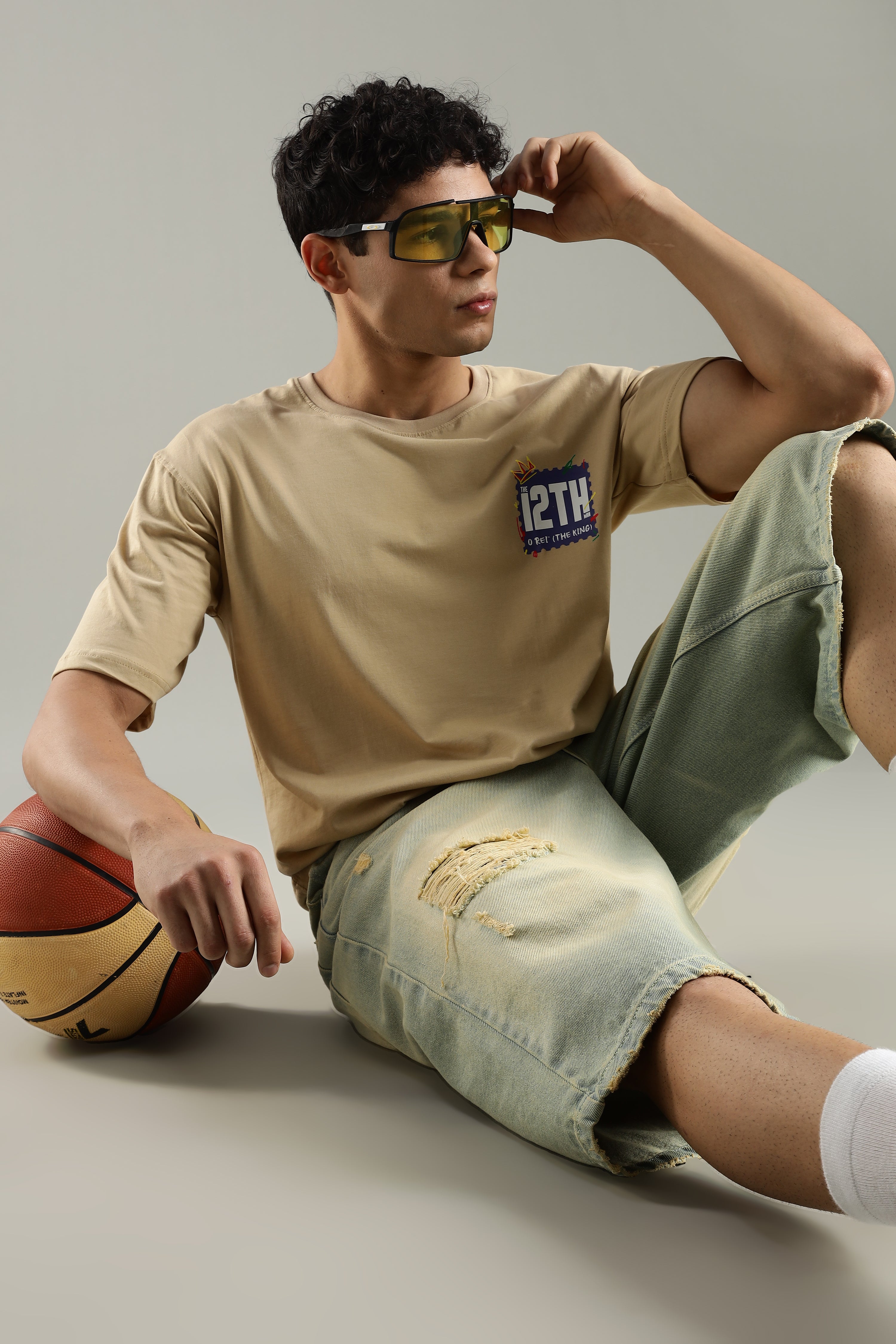 O REII | Pele | Unisex Oversized Graphic T-Shirt | Drop-Shoulder | 180 GSM Biowashed Cotton