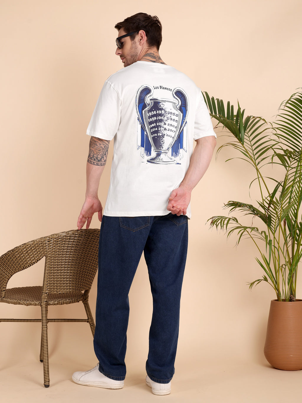 THE ETERNAL GLORY | Real Madrid | Unisex Oversized Graphic T-Shirt | Drop Shoulder | 180 GSM Biowashed Cotton