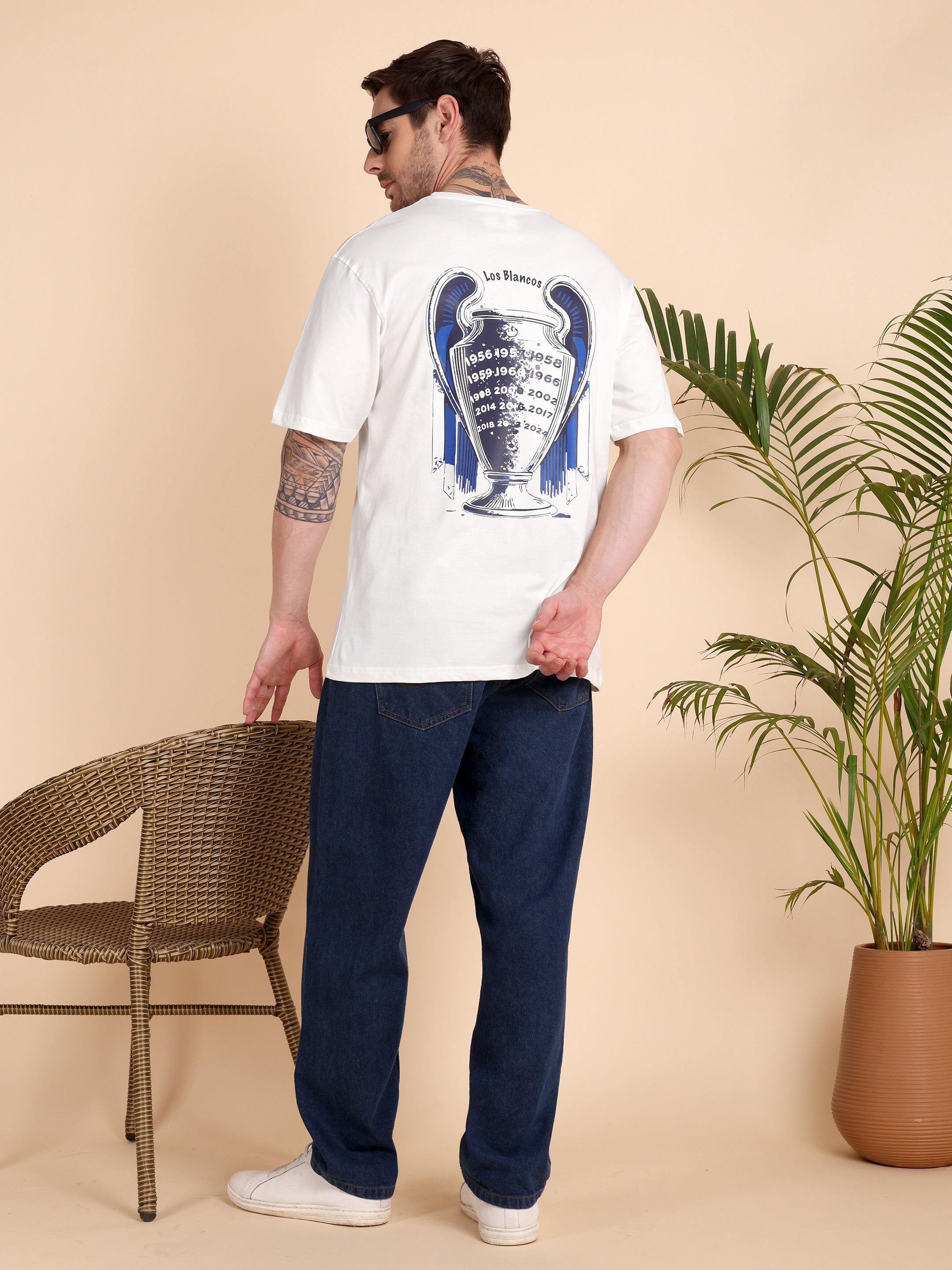 THE ETERNAL GLORY | Real Madrid | Unisex Oversized Graphic T-Shirt | Drop Shoulder | 180 GSM Biowashed Cotton