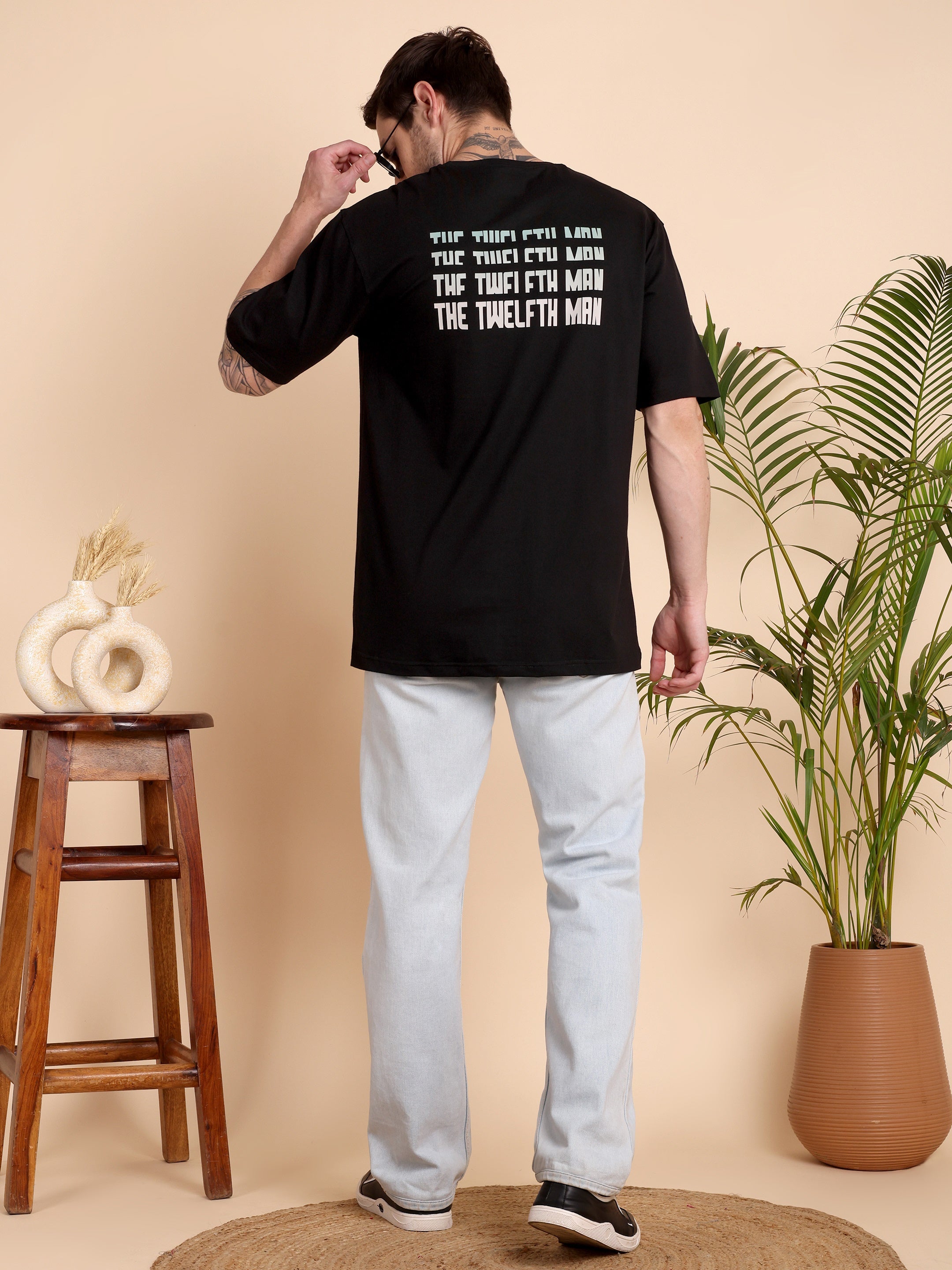 THE VANGUARD TEE | The Twelfth Man | Unisex Oversized Graphic T-Shirt | Drop-Shoulder | 180 GSM Biowashed Cotton