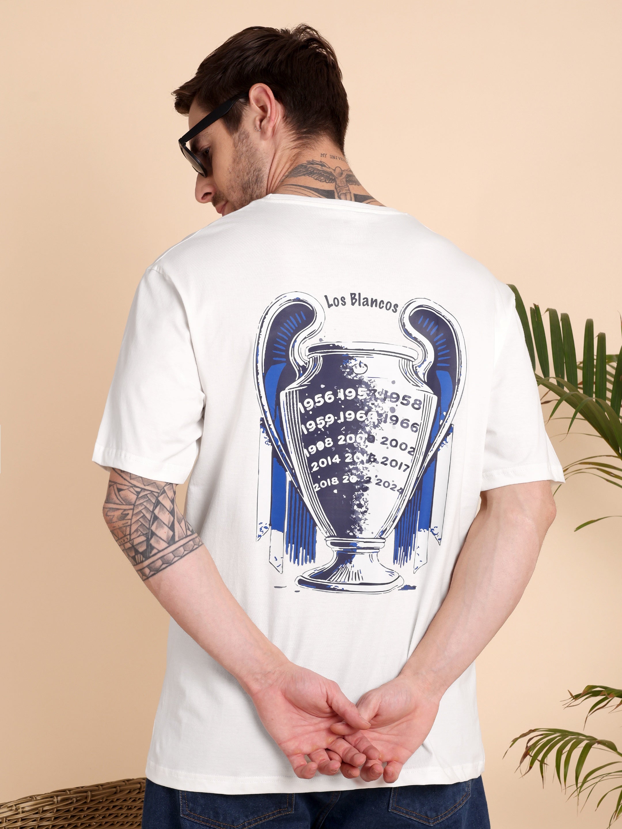 THE ETERNAL GLORY | Real Madrid | Unisex Oversized Graphic T-Shirt | Drop Shoulder | 180 GSM Biowashed Cotton