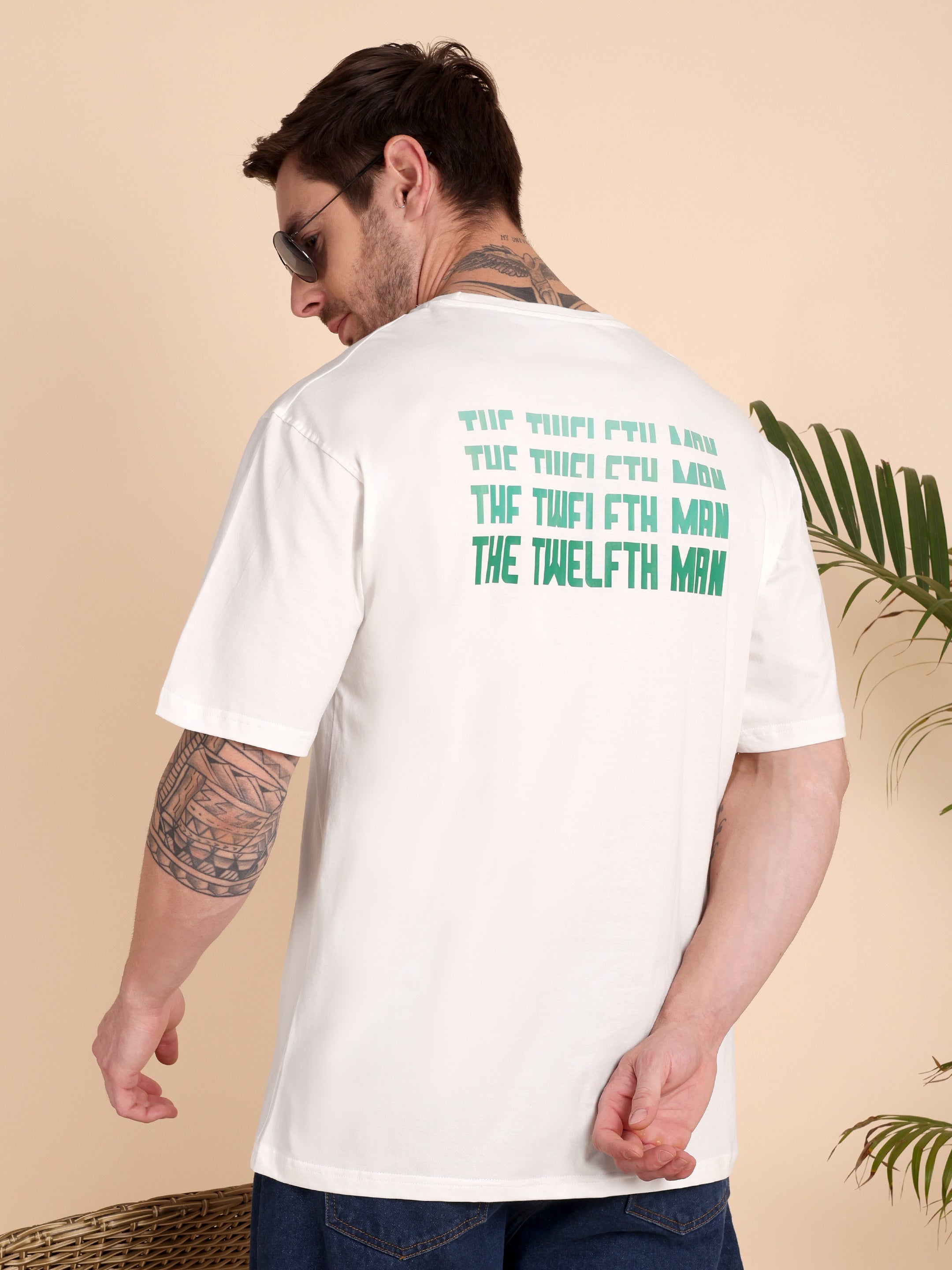 THE VANGUARD TEE | The Twelfth Man | Unisex Oversized Graphic T-Shirt | Drop-Shoulder | 180 GSM Biowashed Cotton