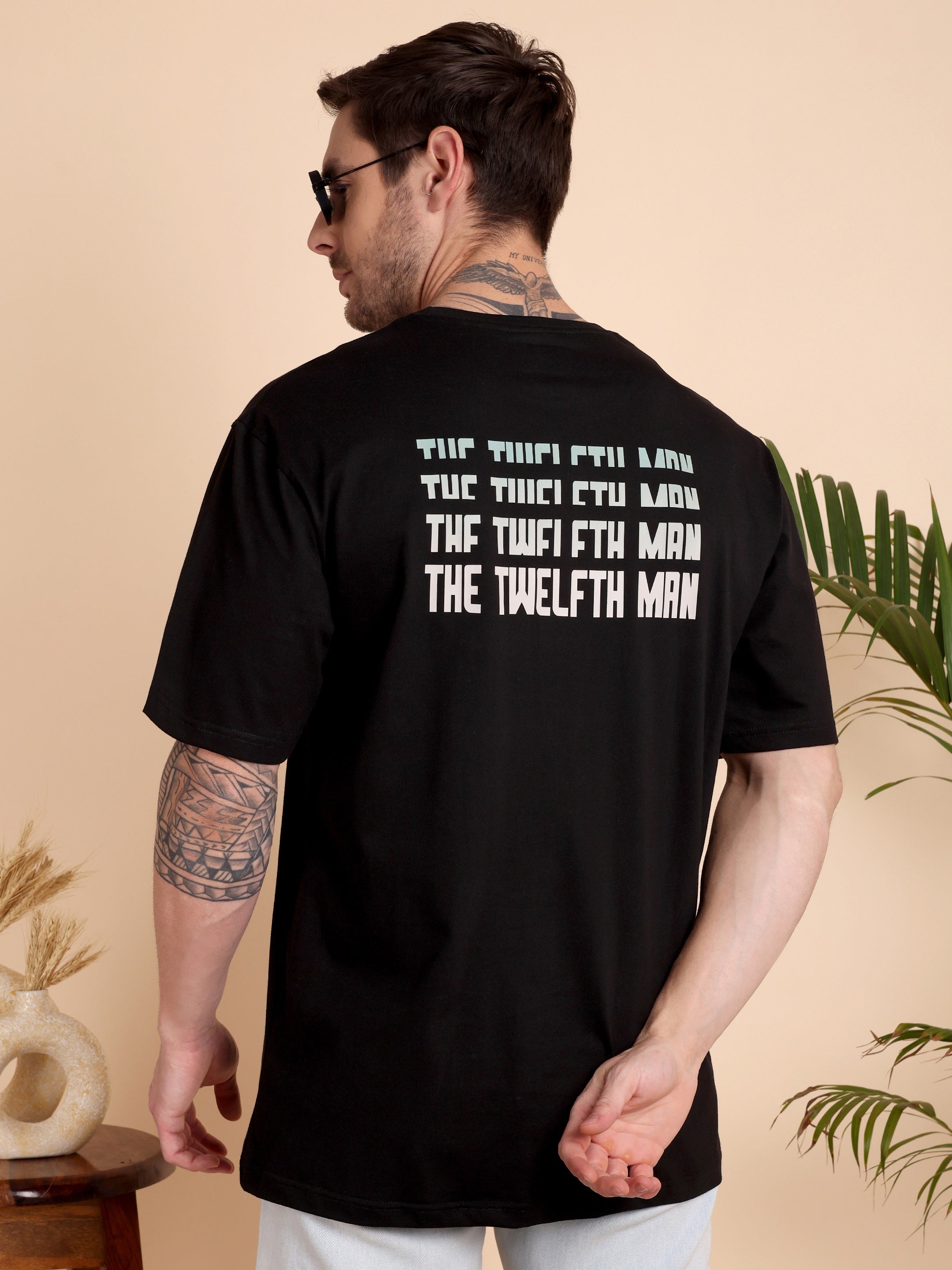 THE VANGUARD TEE | The Twelfth Man | Unisex Oversized Graphic T-Shirt | Drop-Shoulder | 180 GSM Biowashed Cotton