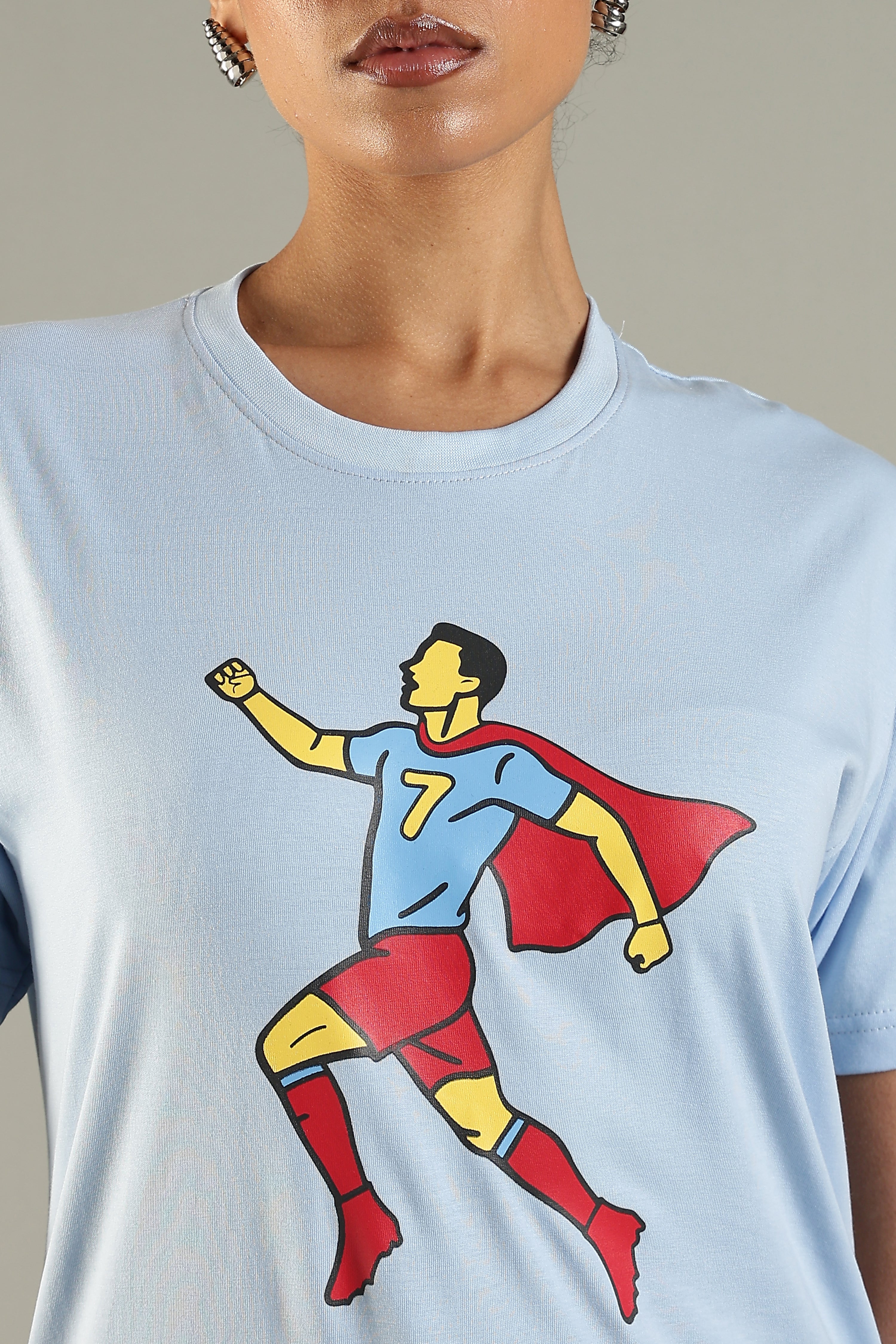 SIUUU-PERMAN | Cristiano Ronaldo | Unisex Regular Fit Graphic T-Shirt | 180 GSM Biowashed Cotton