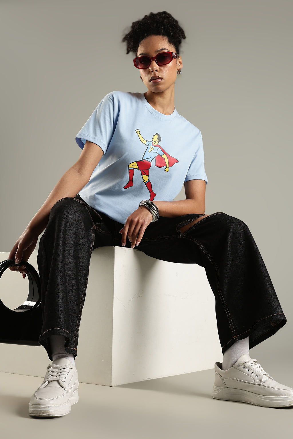 SIUUU-PERMAN | Cristiano Ronaldo | Unisex Regular Fit Graphic T-Shirt | 180 GSM Biowashed Cotton