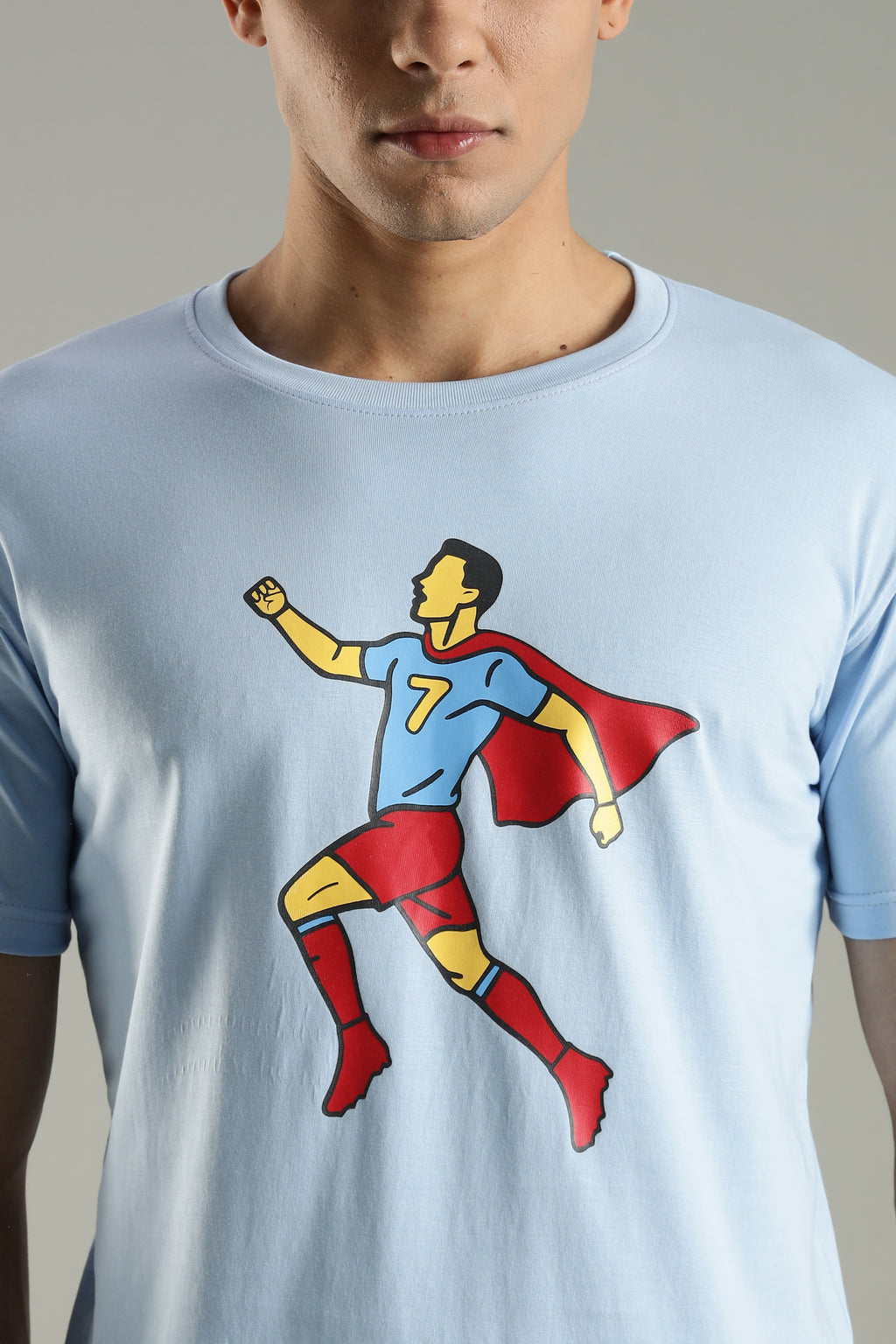 SIUUU-PERMAN | Cristiano Ronaldo | Unisex Regular Fit Graphic T-Shirt | 180 GSM Biowashed Cotton