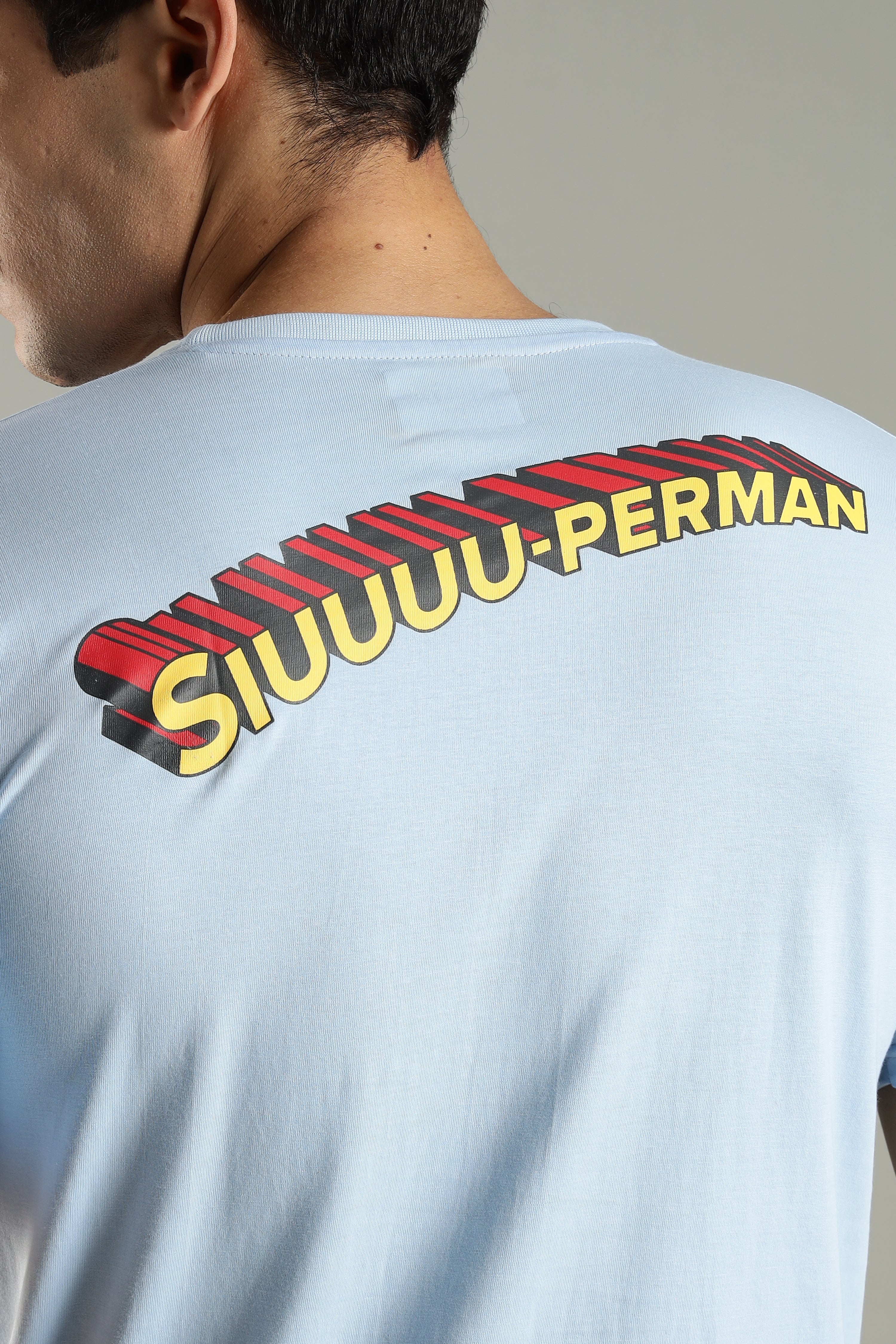 SIUUU-PERMAN | Cristiano Ronaldo | Unisex Regular Fit Graphic T-Shirt | 180 GSM Biowashed Cotton