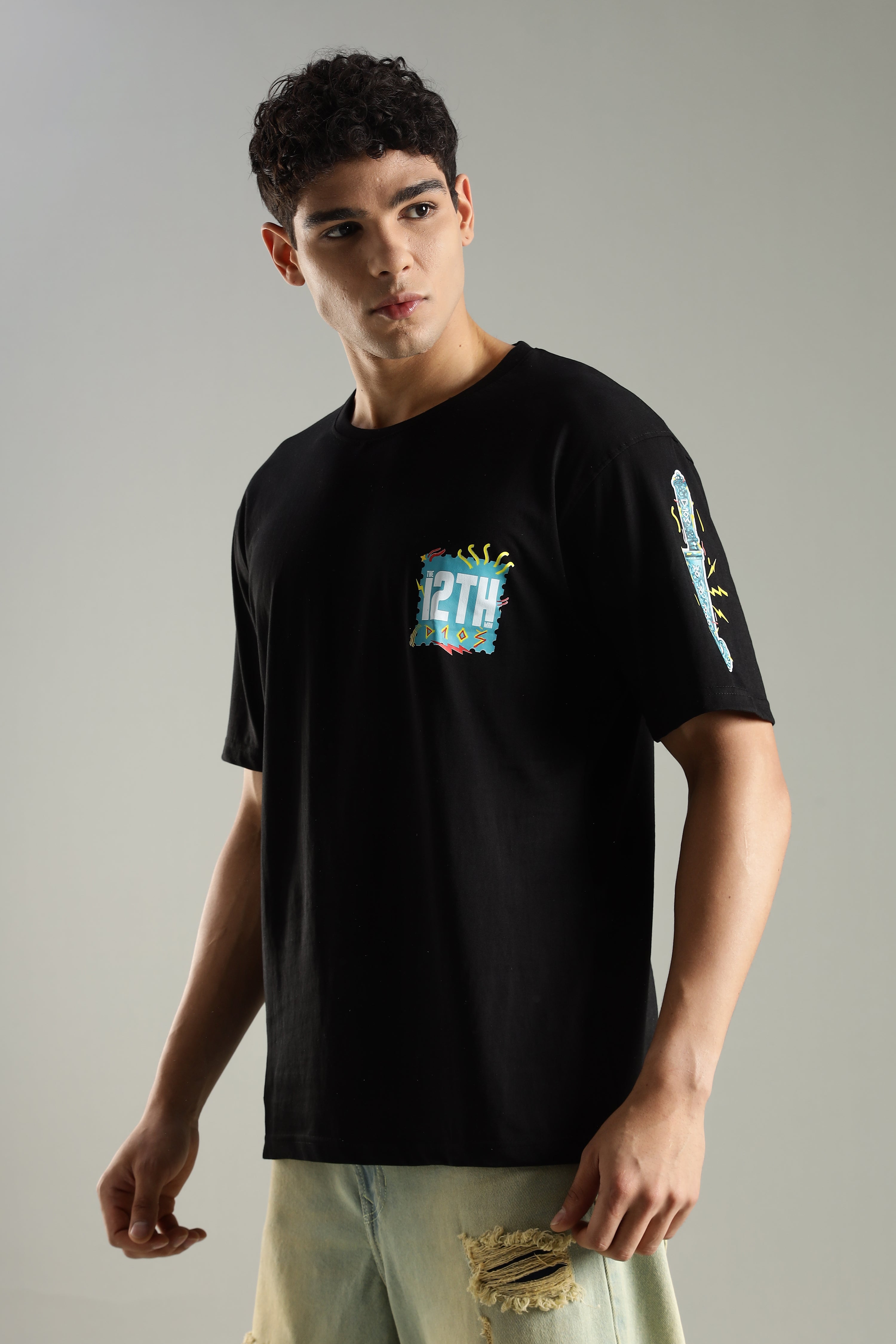 EL DIOS – HAND OF GOD | Maradona | Unisex Oversized Graphic T-Shirt | Drop-Shoulder | 180 GSM Biowashed Cotton