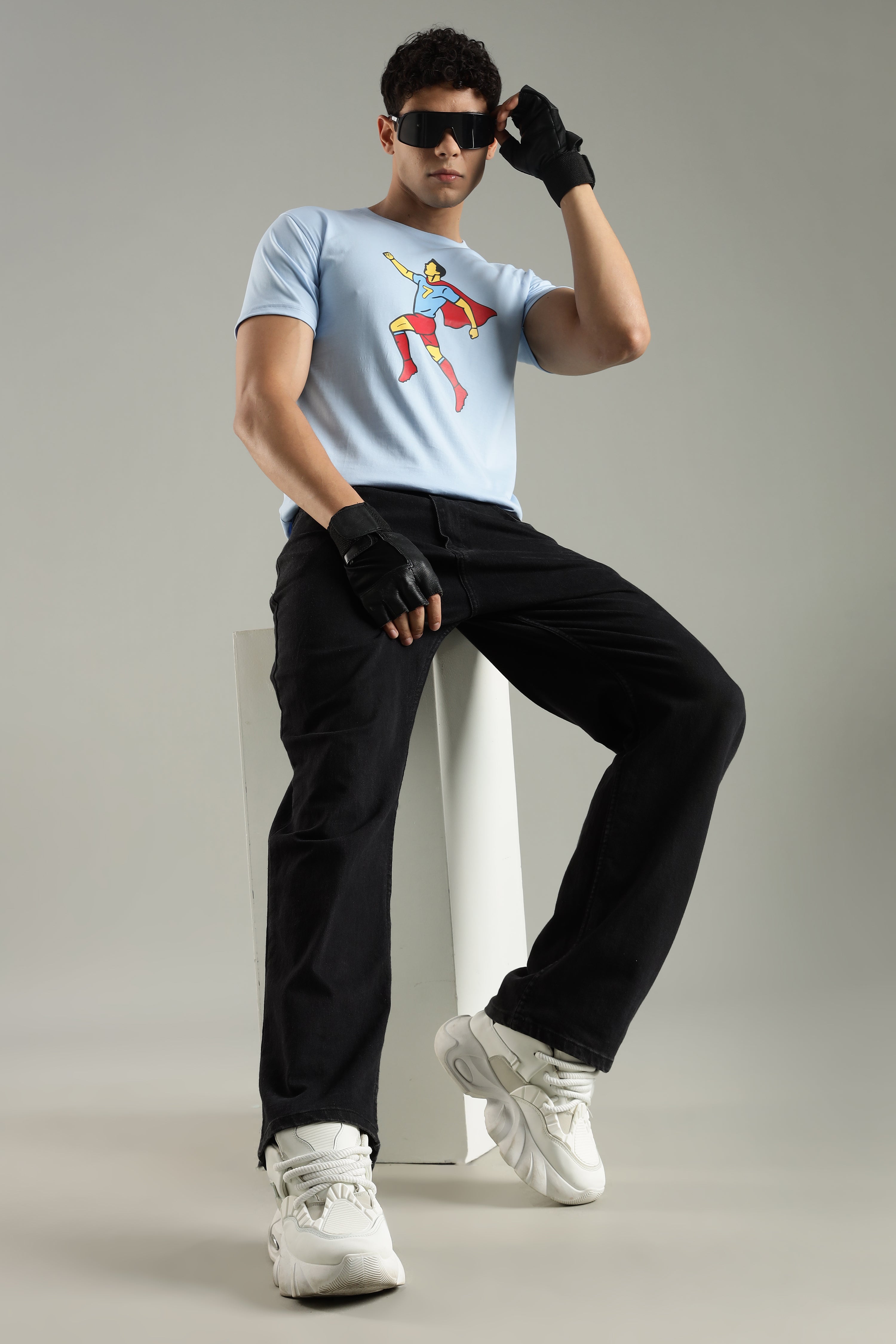 SIUUU-PERMAN | Cristiano Ronaldo | Unisex Regular Fit Graphic T-Shirt | 180 GSM Biowashed Cotton